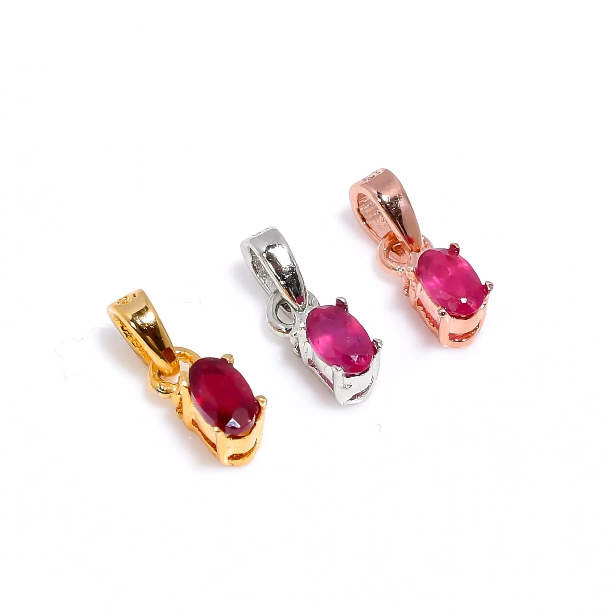 Pink Ruby Gemstone Pendant: Handmade 925 Sterling Silver Oval Jewelry Jewelry