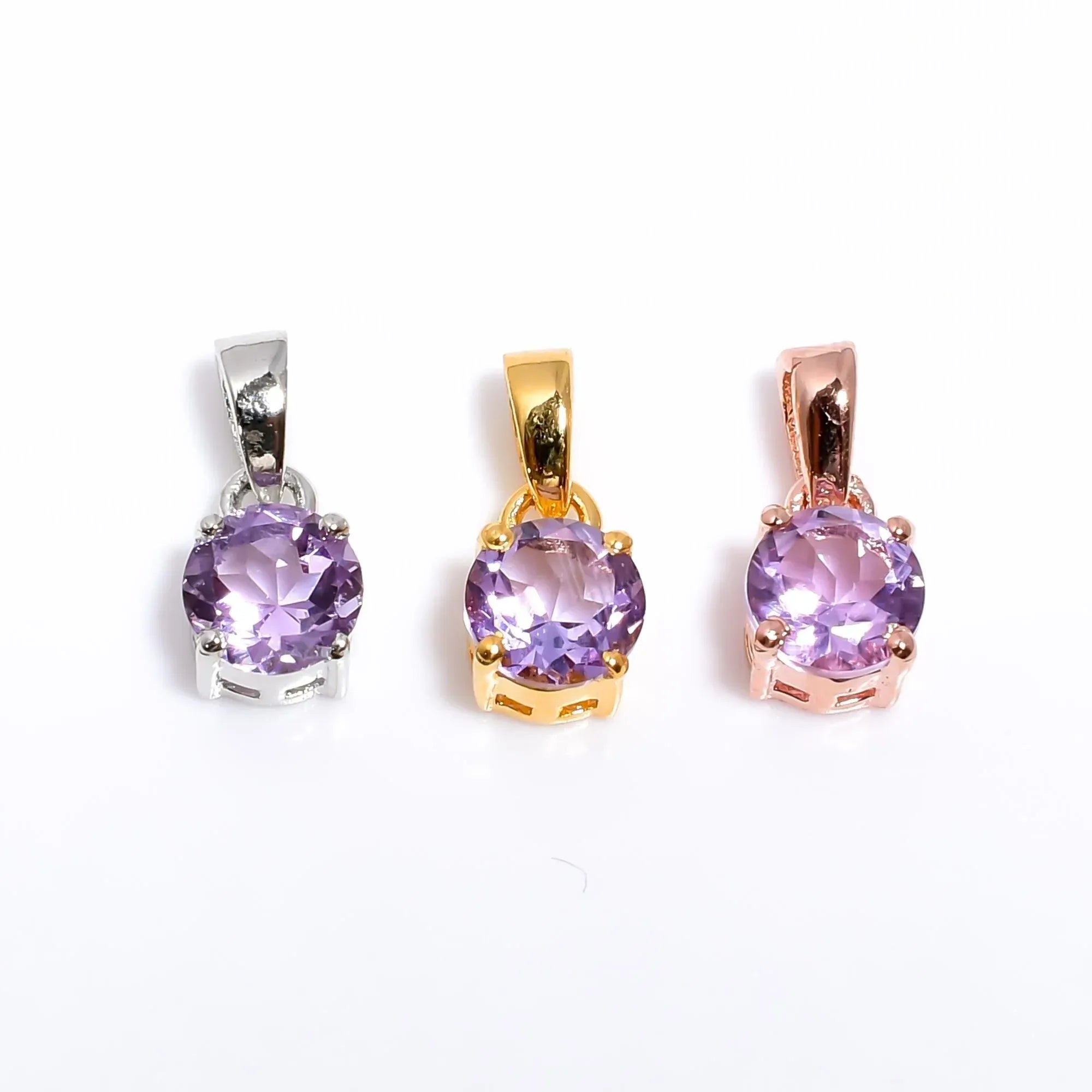 Pink Amethyst Pendant: 925 Sterling Silver & Gold Boho Jewelry Jewelry
