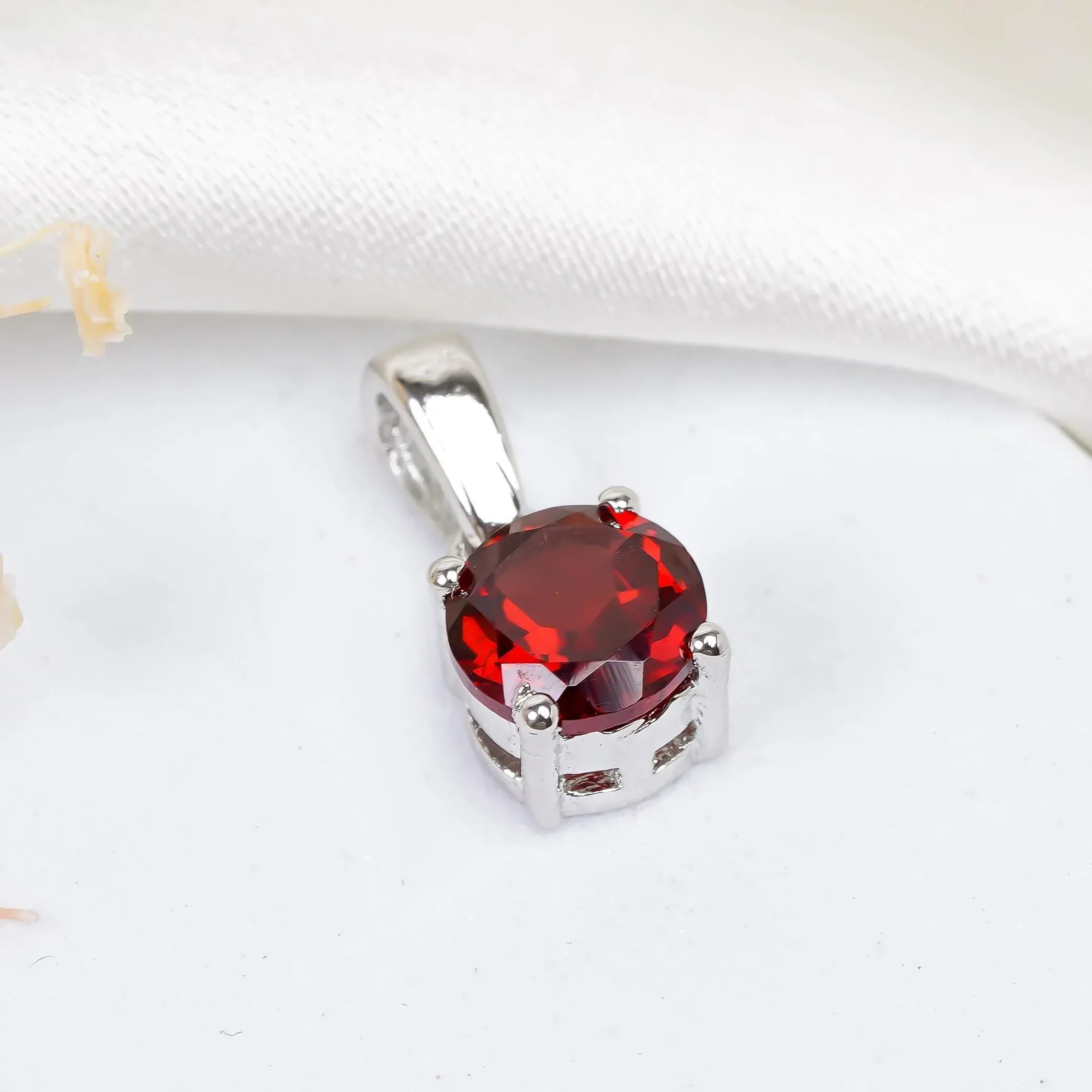 Garnet Pendant Necklace: 925 Sterling Silver, Birthstone Jewelry Jewelry