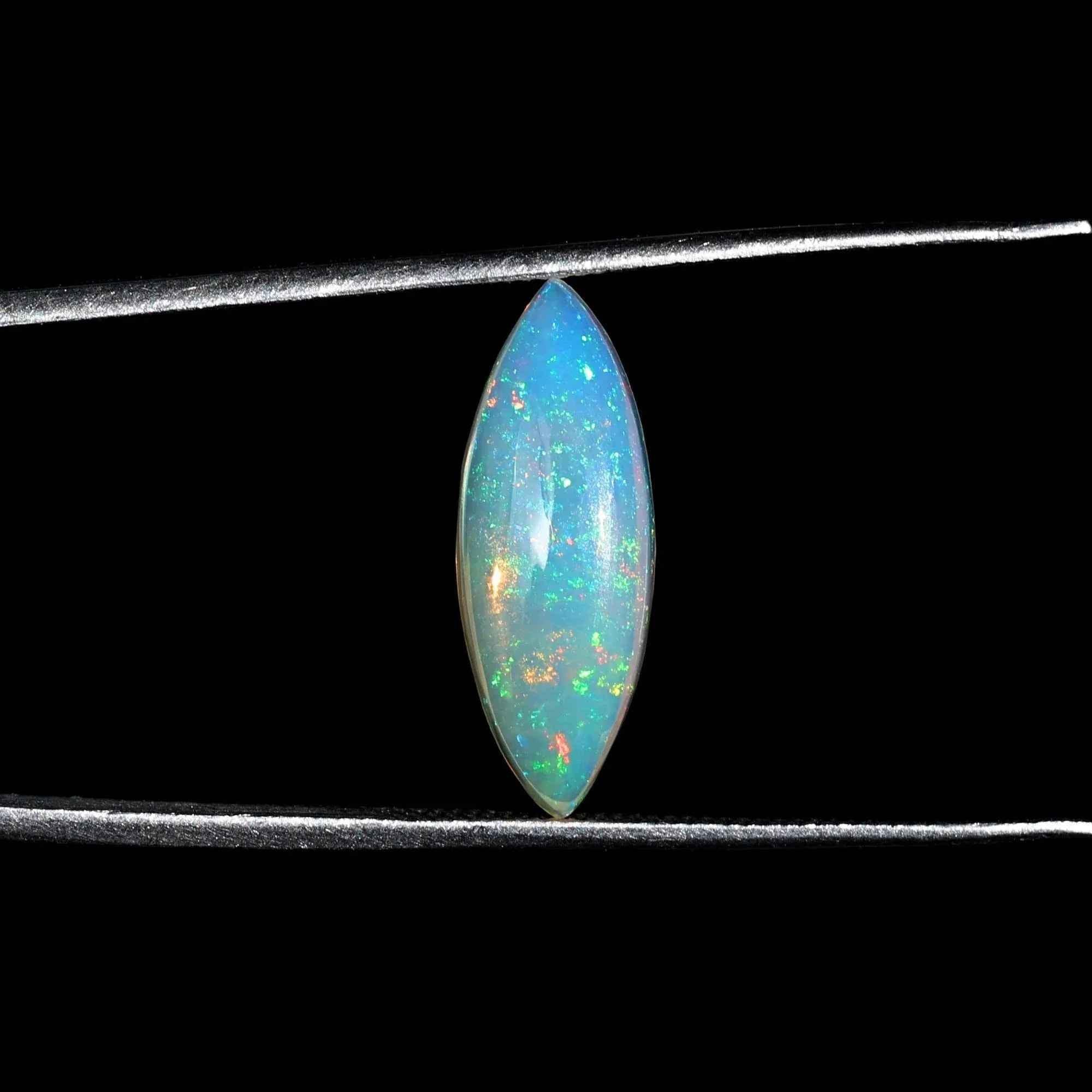 2.50 Carat Ethiopian Opal Cabochon: Marquise White Fire Opal Gemstone loose gemstones