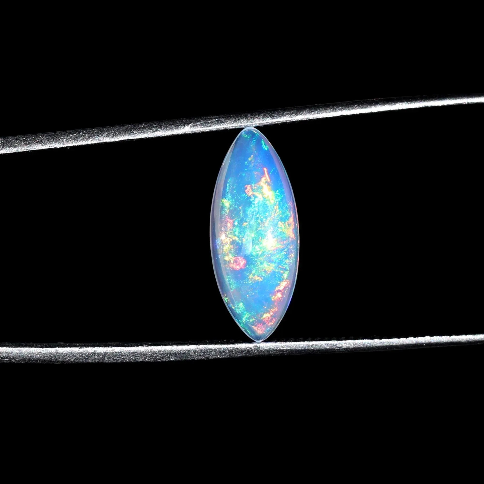 1.90 Carat White Ethiopian Opal Pendant Marquise Cabochon Jewelry loose gemstones