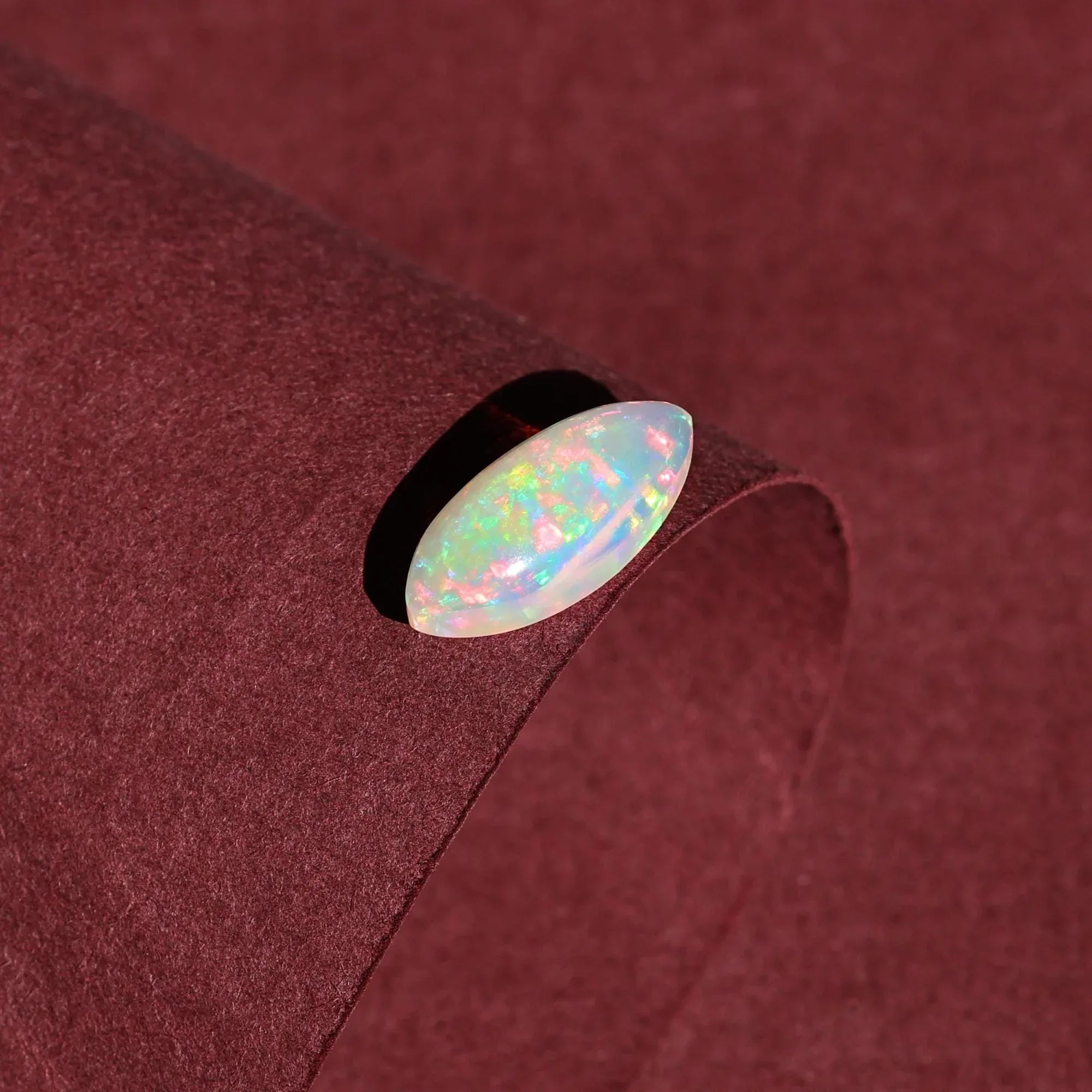 Ethiopian Opal Gemstone 3.15 Carat Marquise Cabochon for Exquisite Jewelry loose gemstones