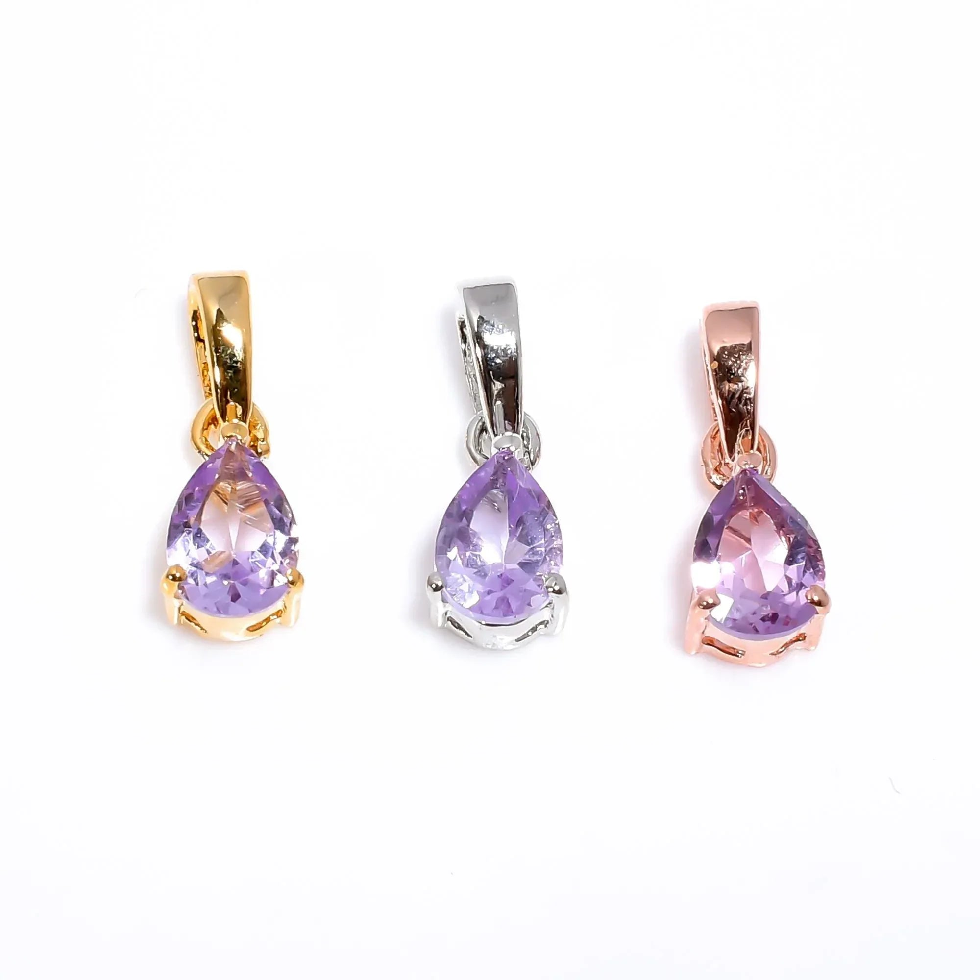 Handmade Pink Amethyst Pendant: 925 Sterling Silver Pear Gemstone Jewelry