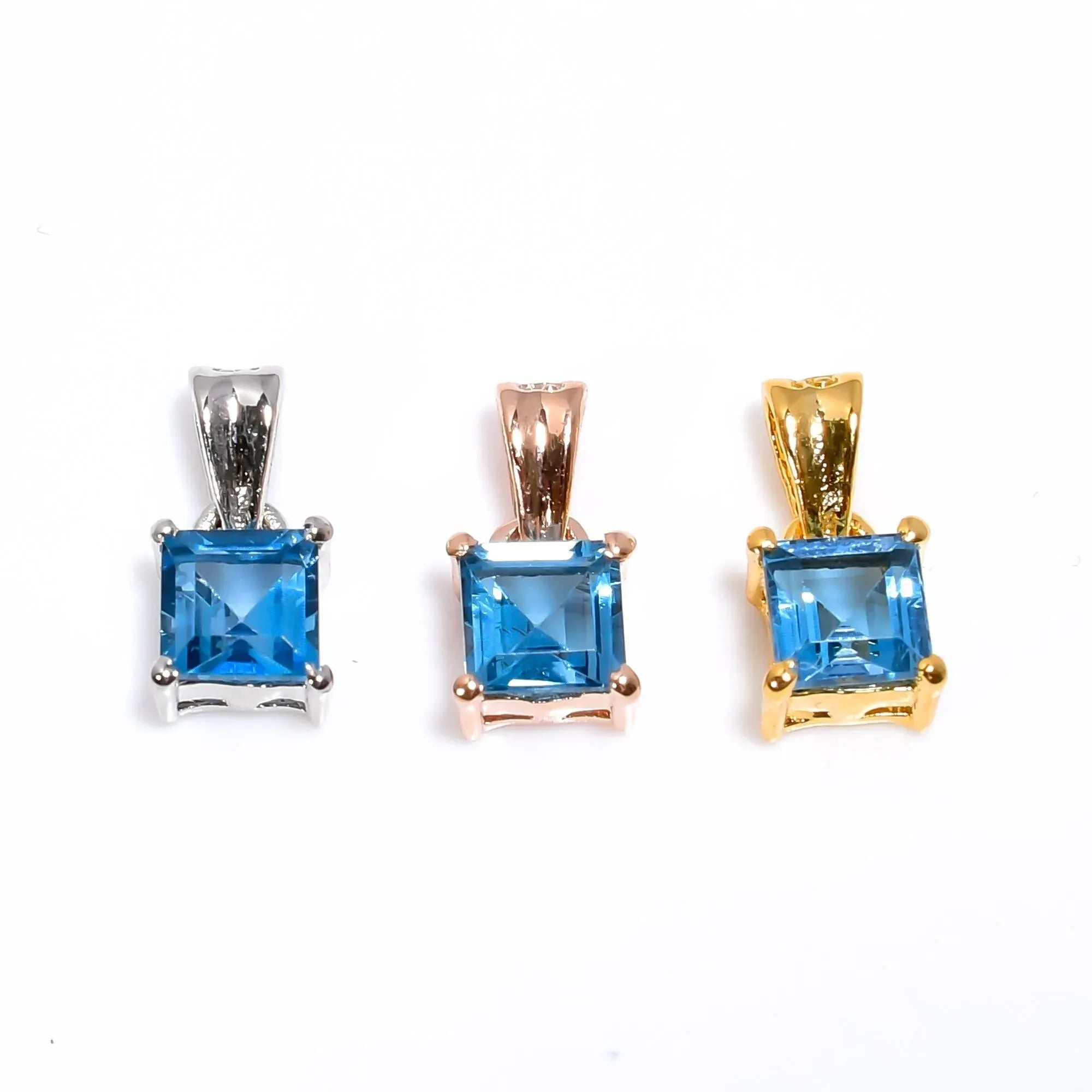London Blue Topaz Pendant: 925 Sterling Silver, Handmade Gemstone Jewelry Jewelry