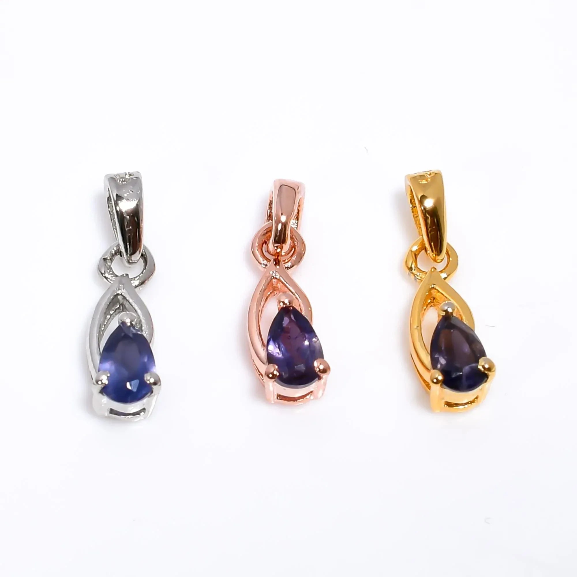 Pear Iolite Pendant: 925 Sterling Silver Gemstone Jewelry Jewelry