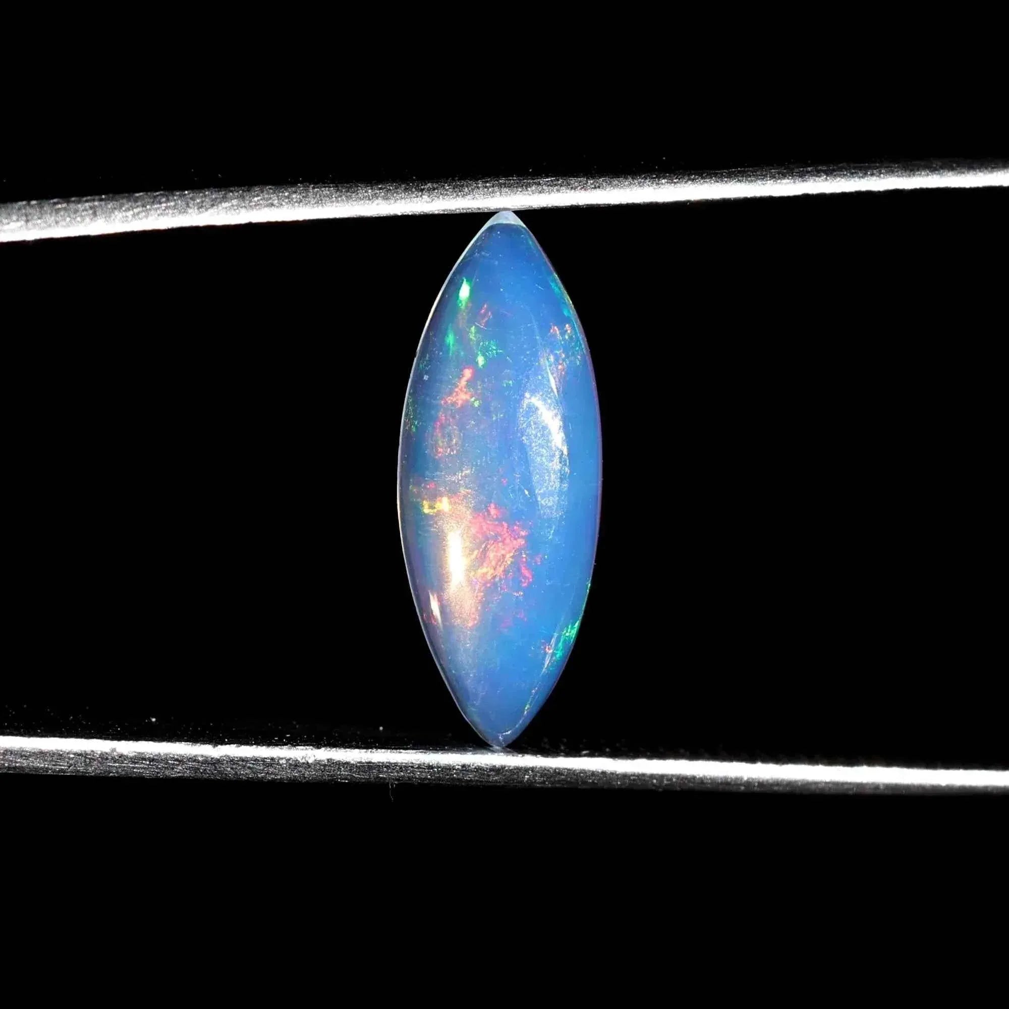 1.62 Carat Ethiopian Welo Opal Cabochon: Rainbow Flash Gemstone loose gemstones