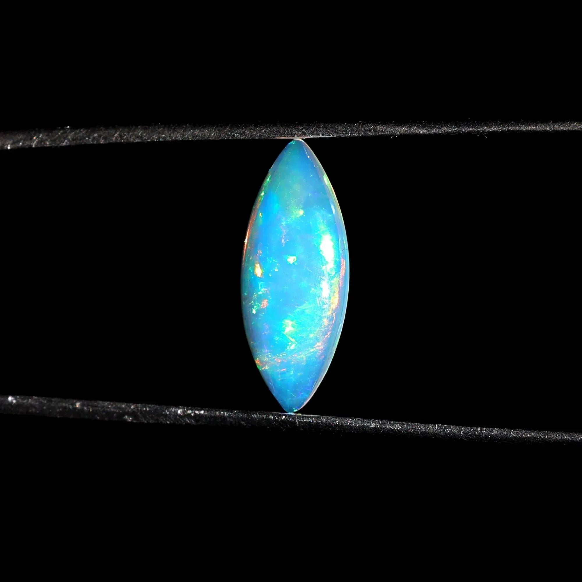 Ethiopian White Opal Cabochon: 1.42 Carat Marquise Fire Opal - October Birthstone loose gemstones