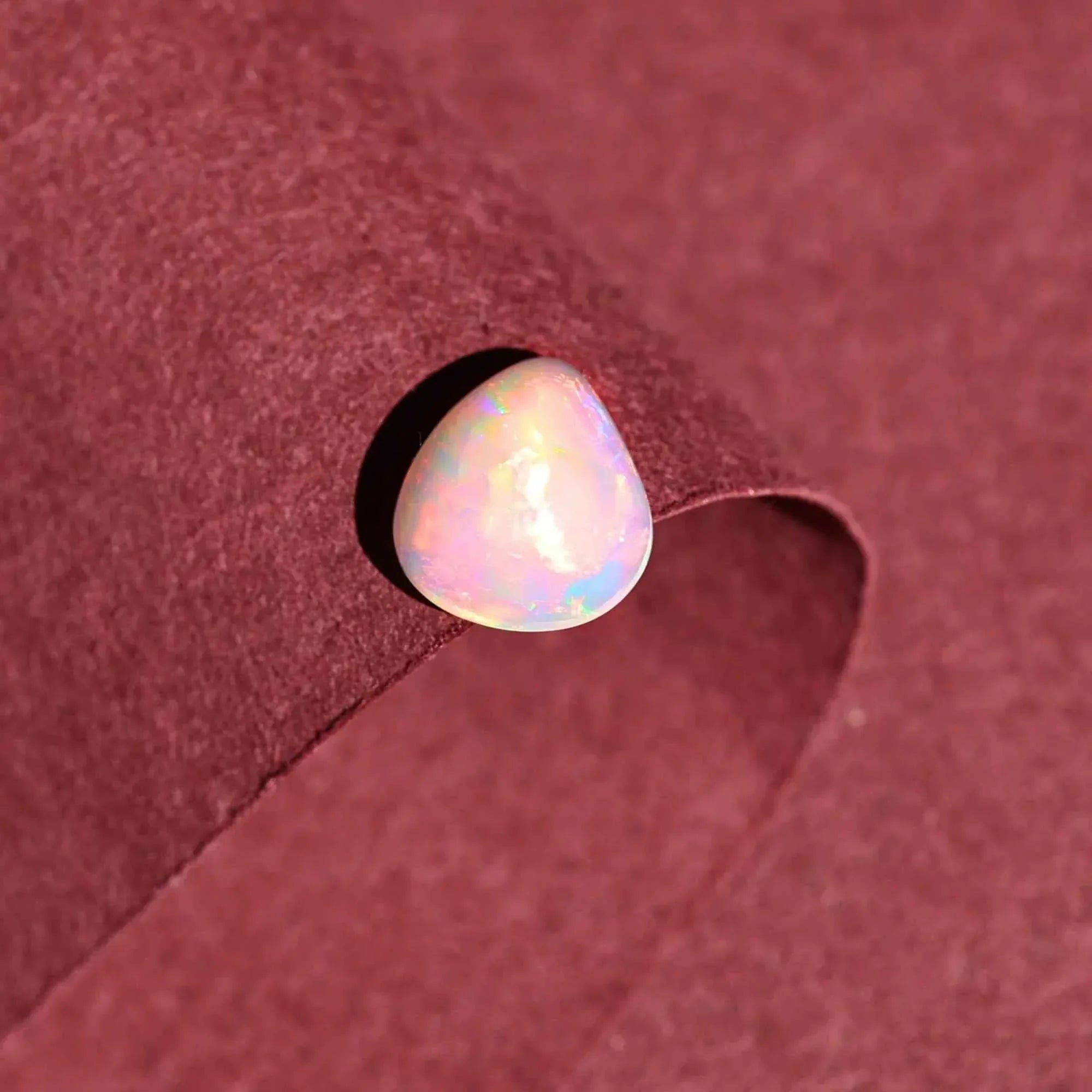 Natural AAA+ Grade White Ethiopian Opal Rainbow Fire Gemstones 2.10 Carat Wholesale Buy loose gemstones
