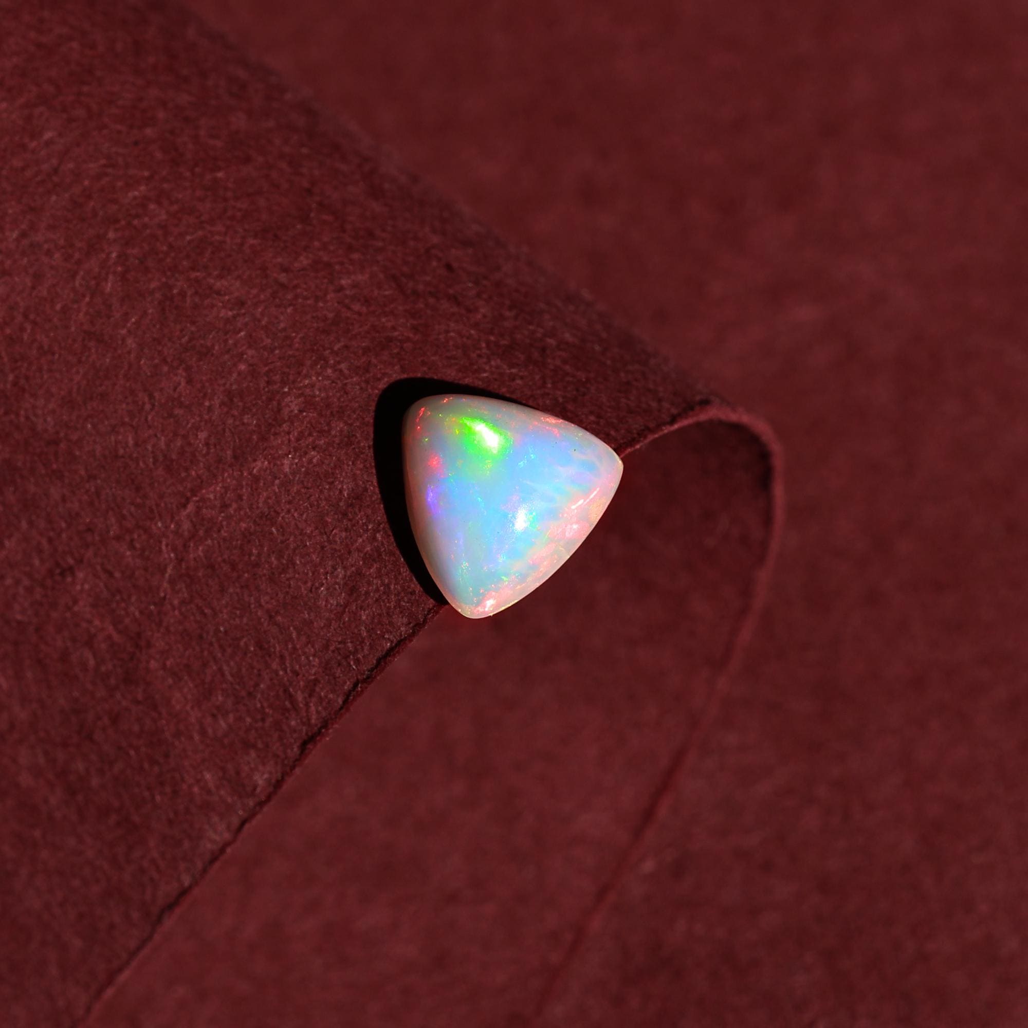 Natural White Ethiopian Opal Gemstone 1.20cts October Birthstone Flashy Fire Opal for Jewelry Making