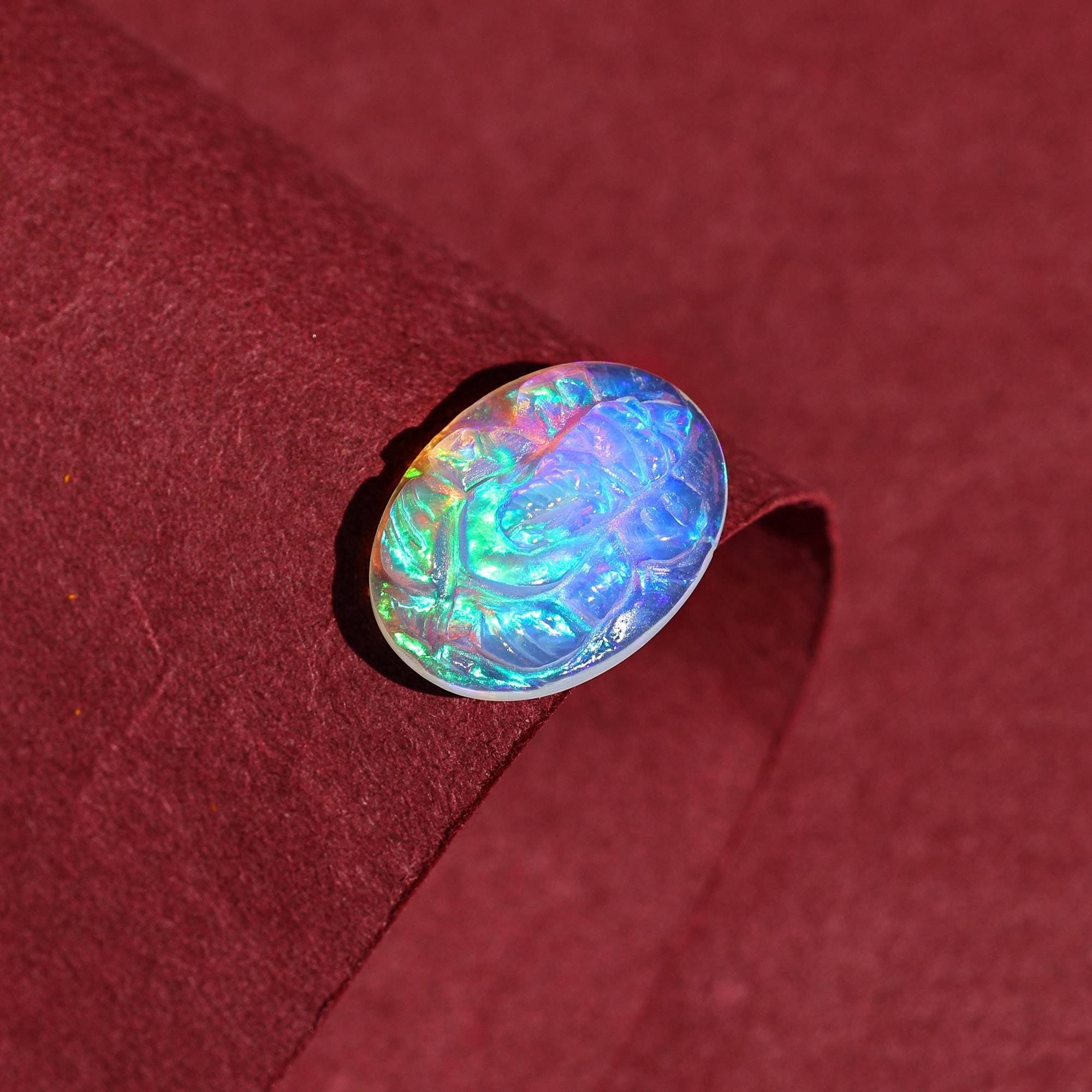 Opal Lord Ganesha Carving: 4.50 Carat Crystal Sculpture