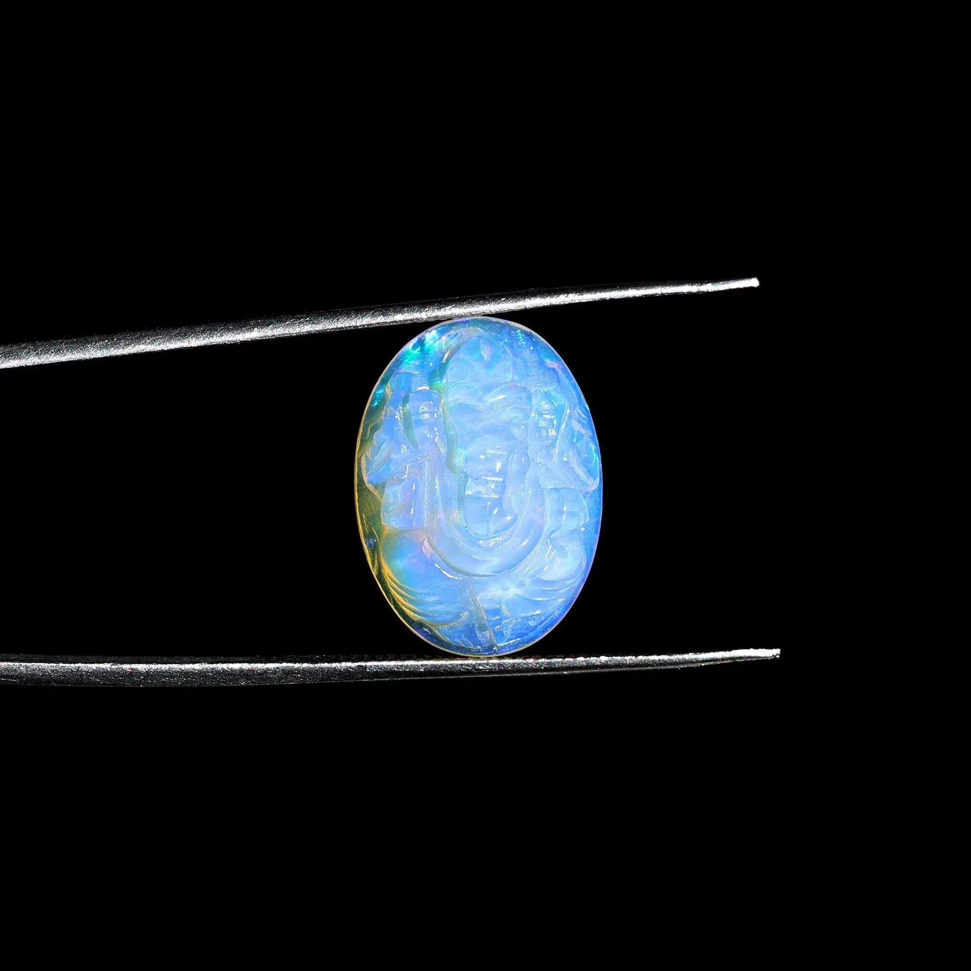 Hand-Carved Opal Ganesha Statue: Ethiopian Gemstone Carving (8.30 Carat) loose gemstones