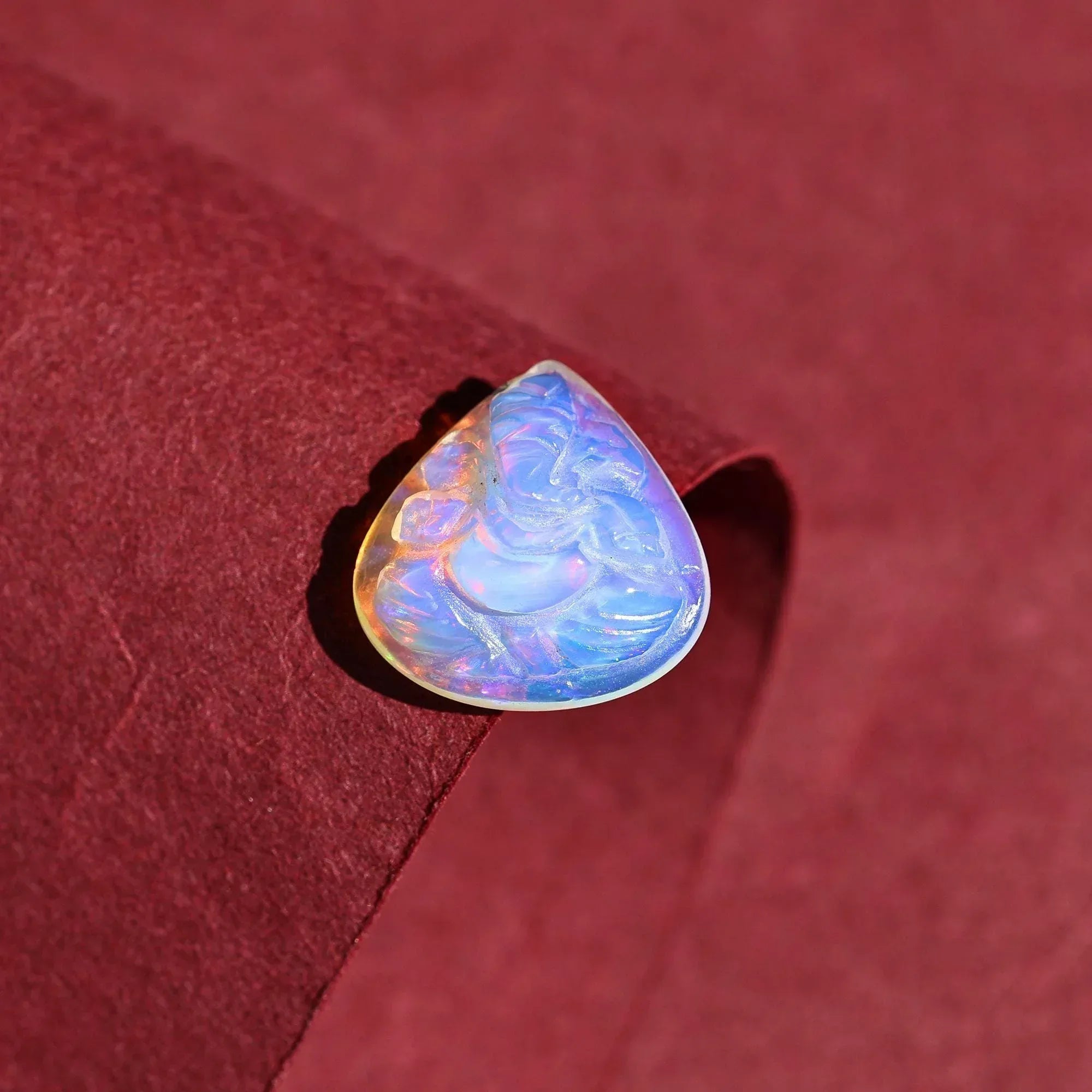 5 Carat Opal Ganesha Carving: Handmade Hindu God Figurine loose gemstones
