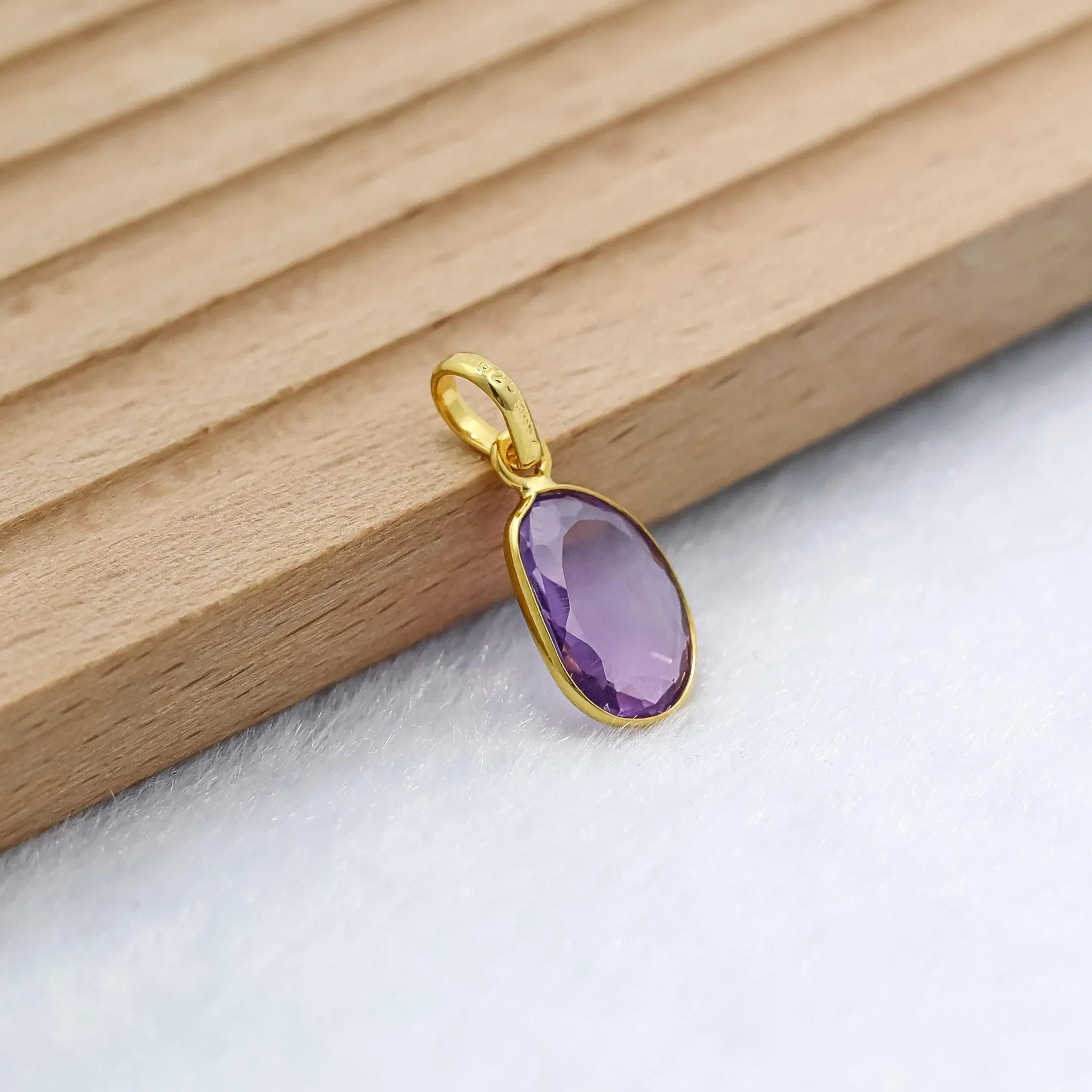 Rose Cut Amethyst Pendant: 925 Sterling Silver, Handmade Gemstone Necklace Jewelry