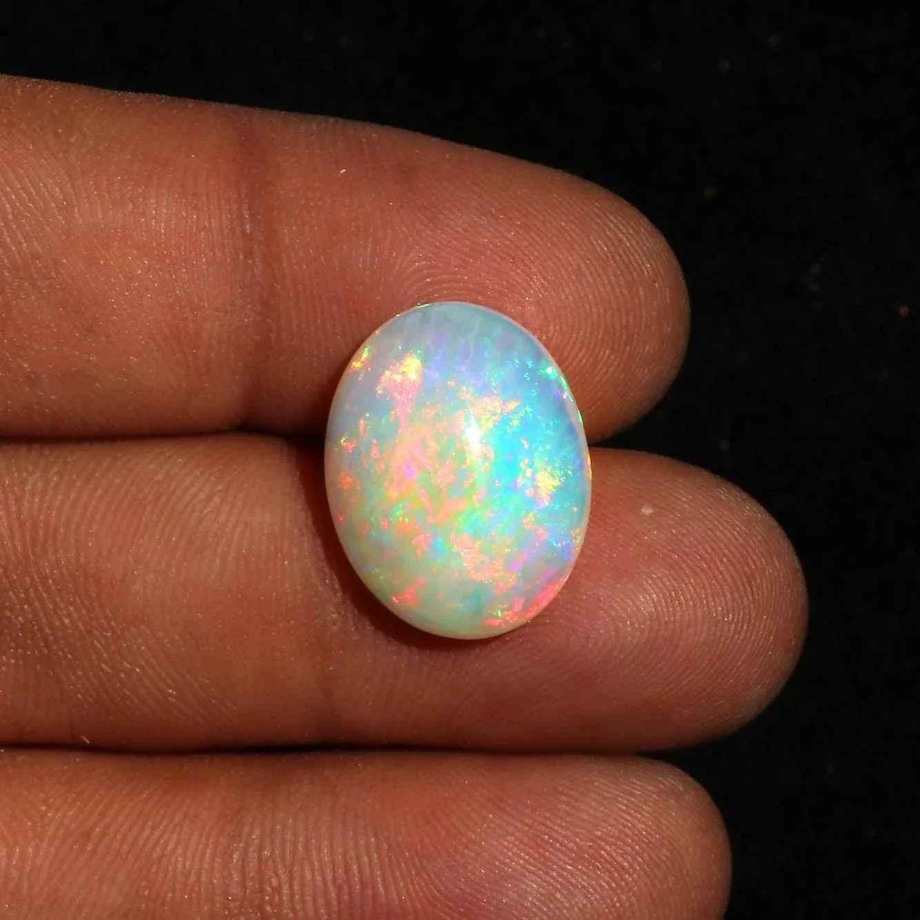 Ethiopian Welo Opal Gemstone - Rare 10.3 ct Oval Cabochon loose gemstones