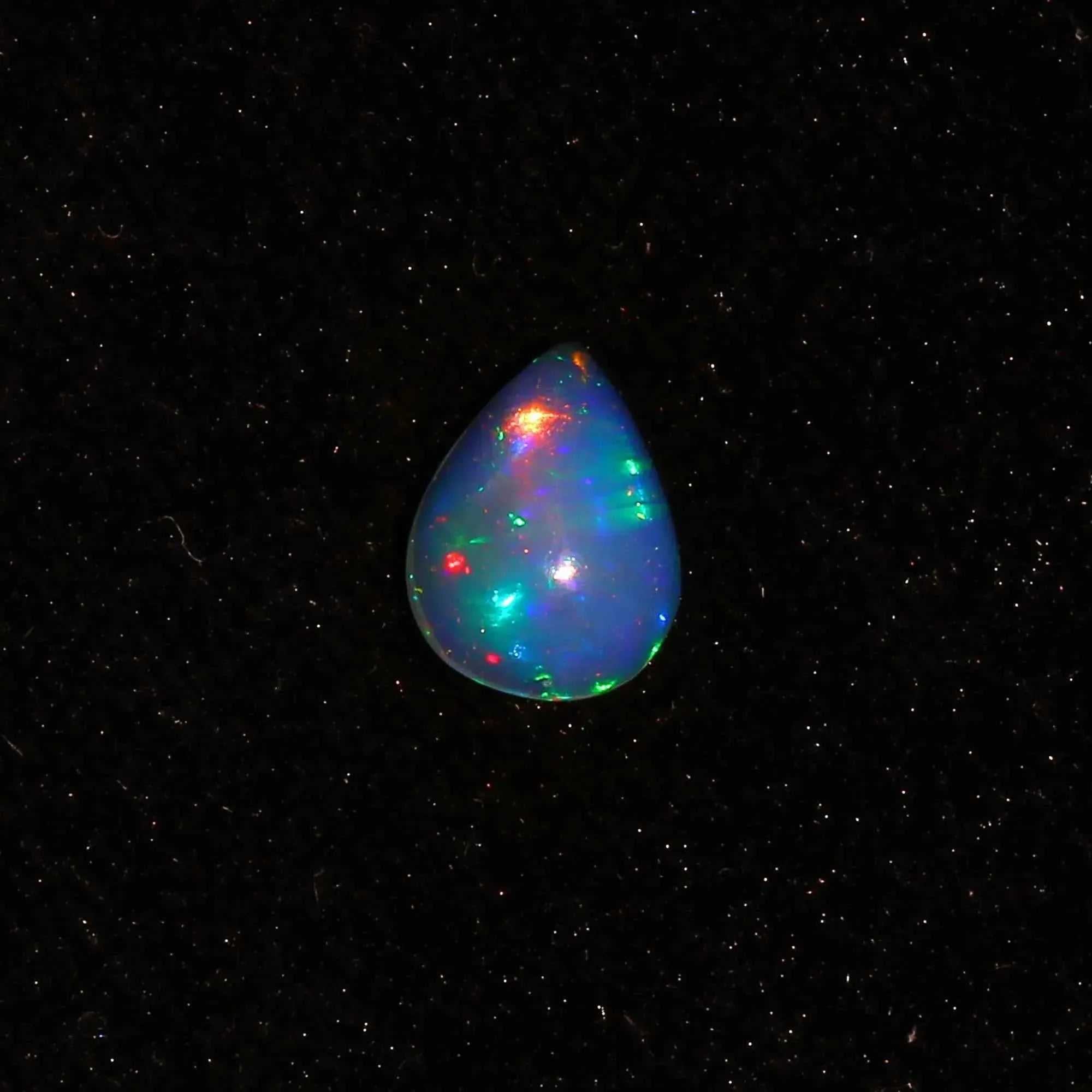 Ethiopian Opal Cabochon - 1.5 ct Pear-Shaped October Birthstone Gemstone loose gemstones