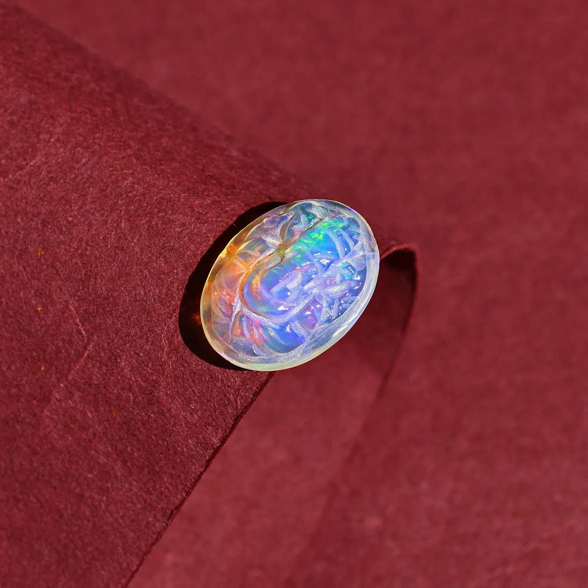 Opal Crystal Ganesha Carving: Ethiopian Gemstone, 4.50 Carat loose gemstones