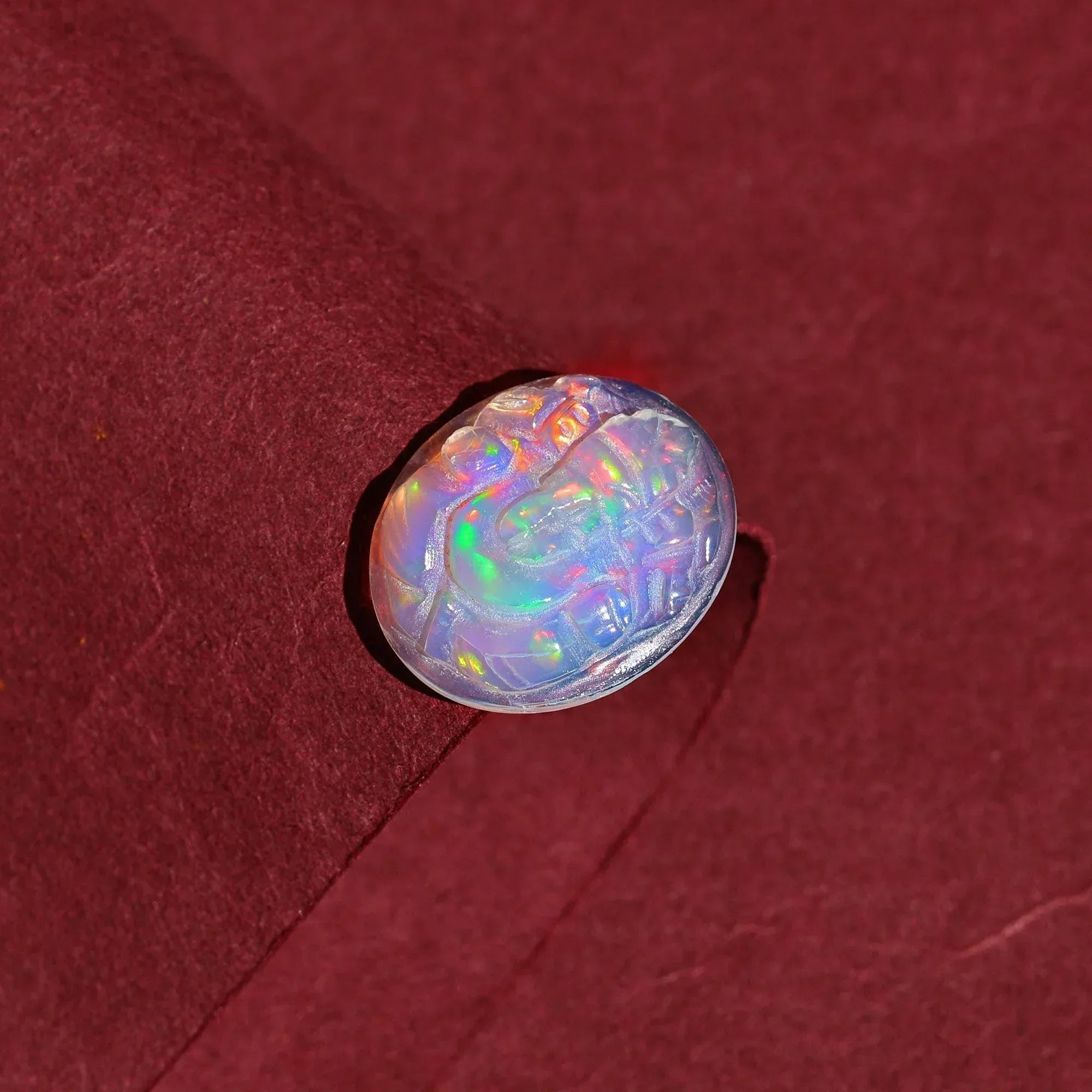 5 Carat Opal Ganesha Statue: Hand Carved Ethiopian Opal loose gemstones