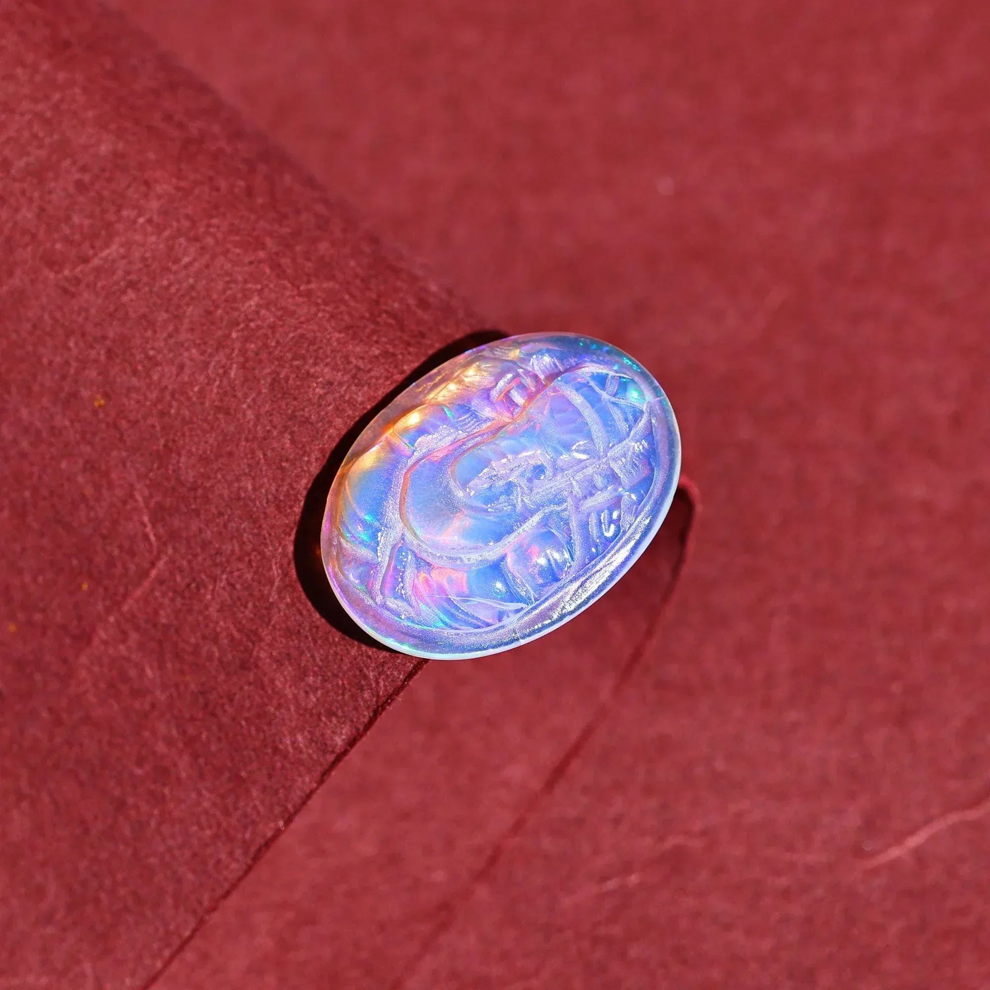 Carved Opal Ganesha Statue: 5.60 Carat Ethiopian Gemstone Carving loose gemstones