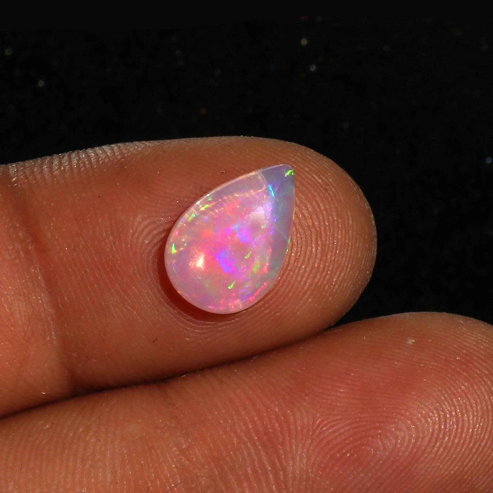 Ethiopian Welo Opal Pear Shape Gemstone 1.7 ct Stunning Jewelry Stone loose gemstones