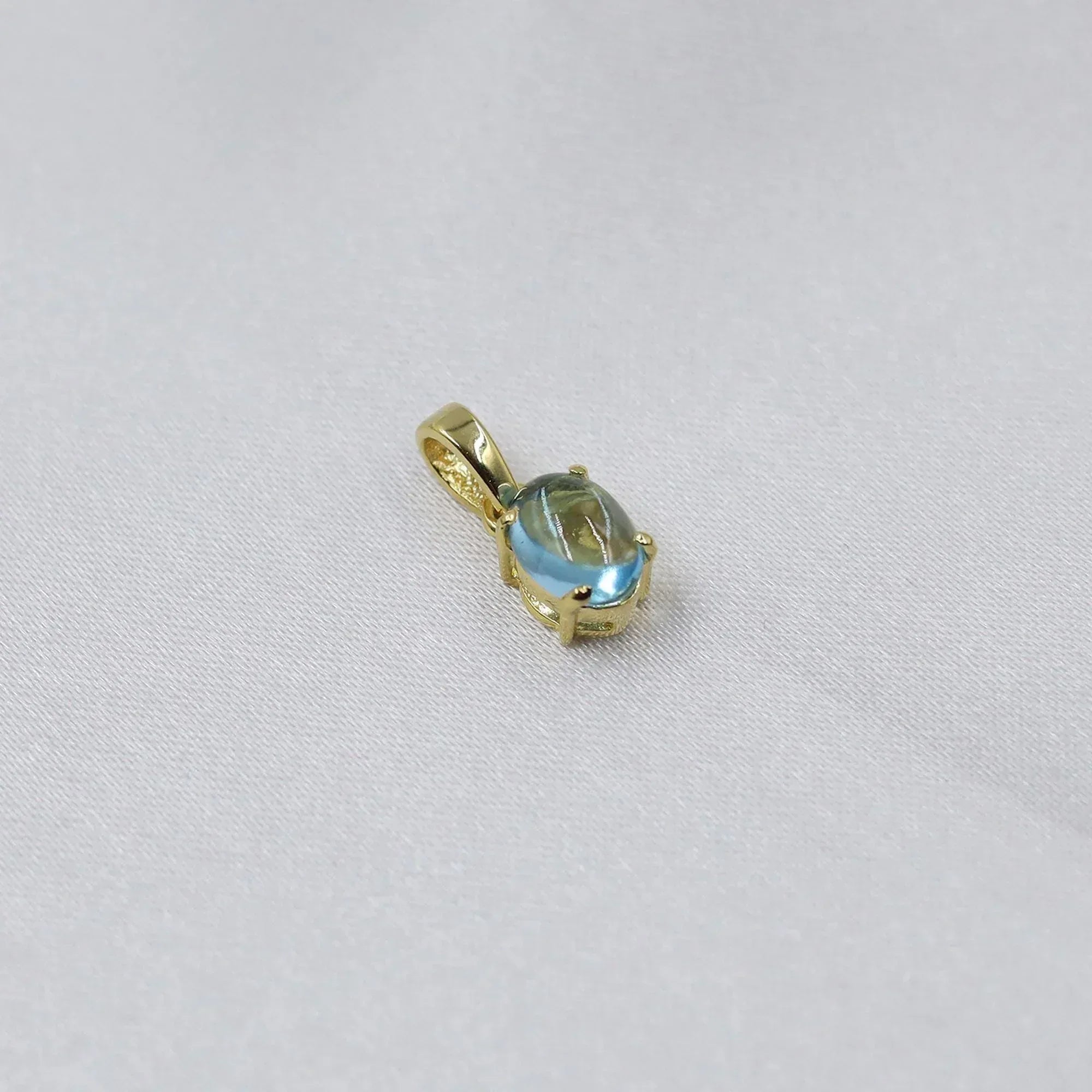 Swiss Blue Topaz Sterling Silver Necklace: December Birthstone Pendant