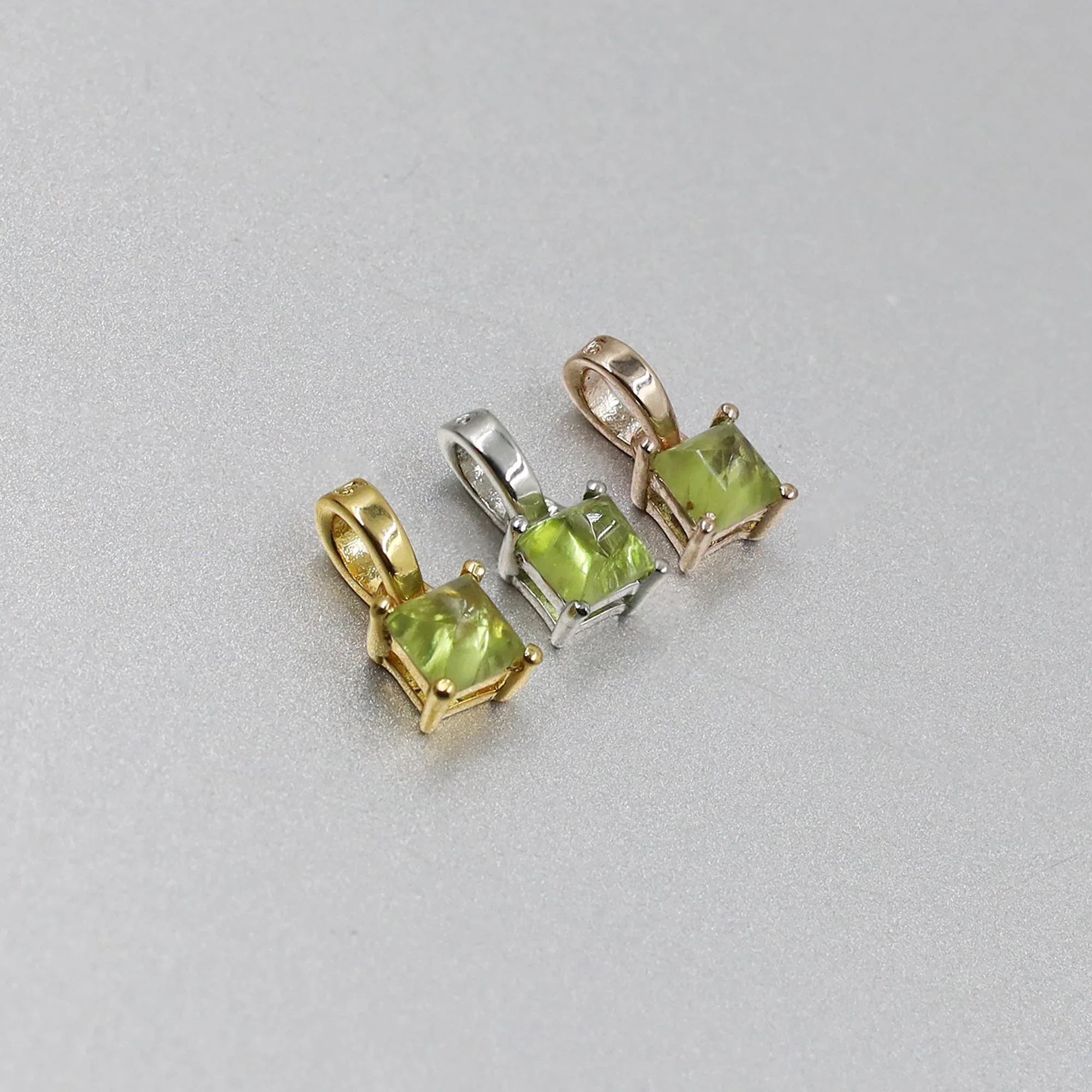 Sterling Silver Peridot Pendant Necklace: Handmade August Birthstone Jewelry - Himalya Quartz