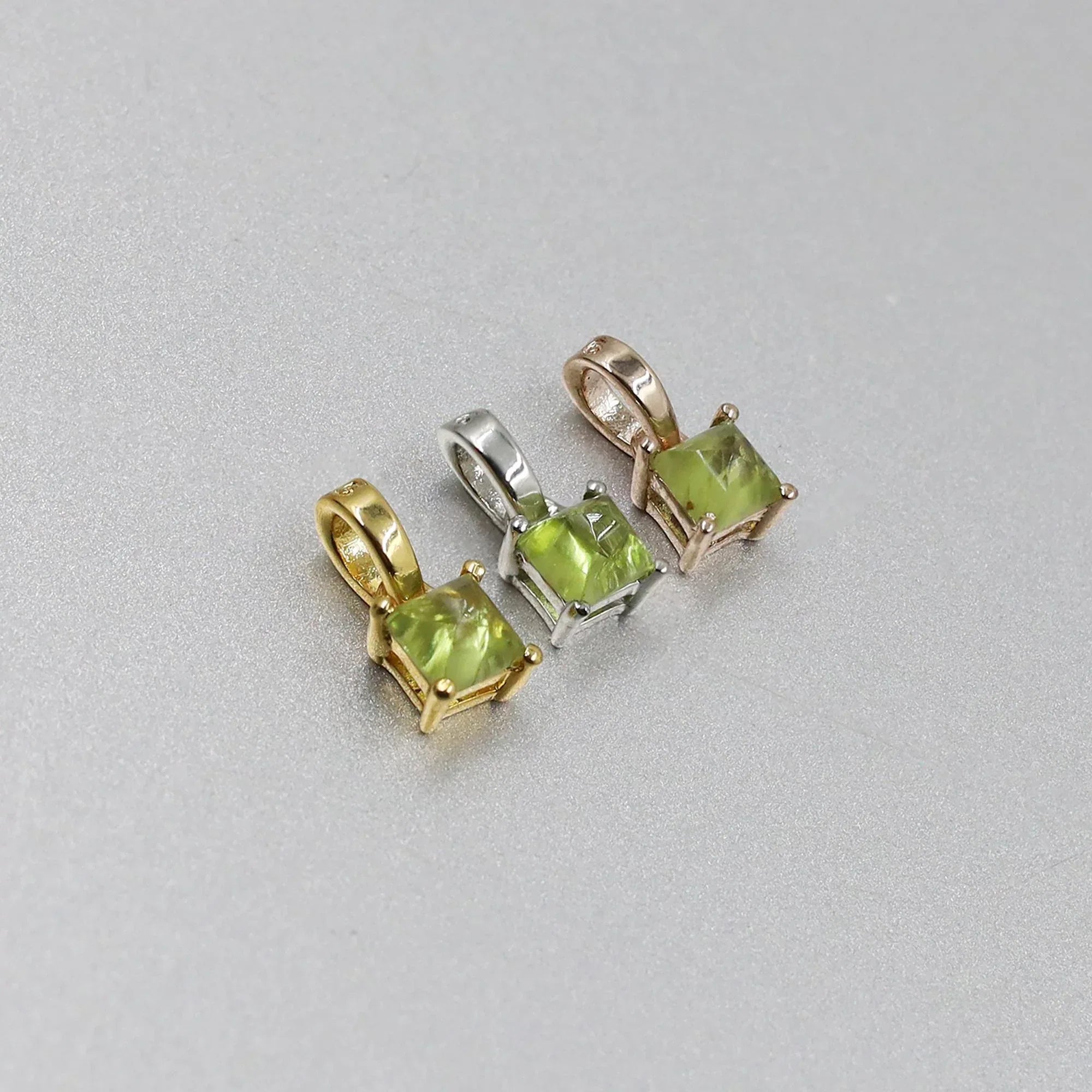 Sterling Silver Peridot Pendant Necklace: Handmade August Birthstone Jewelry