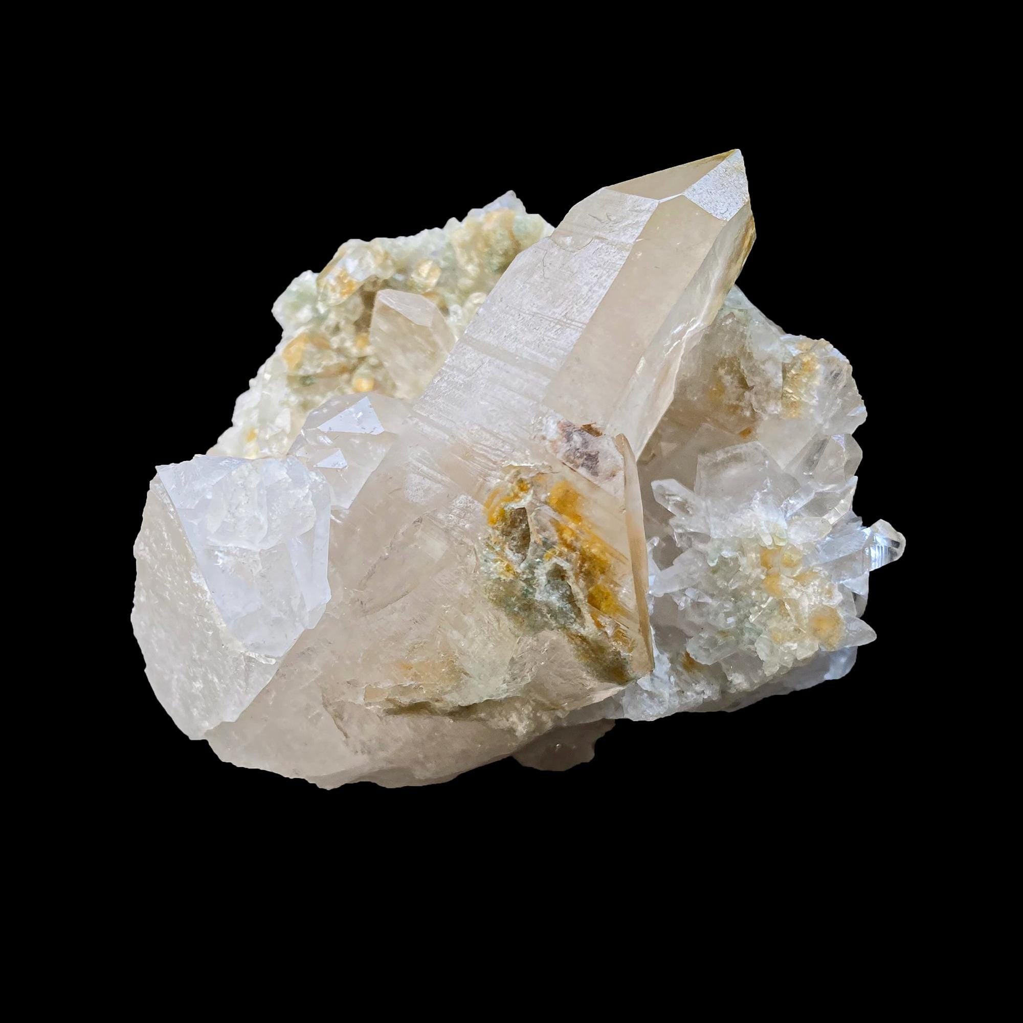 265g Natural Yellow Samadhi Quartz Crystal: Himalayan Healing Stone