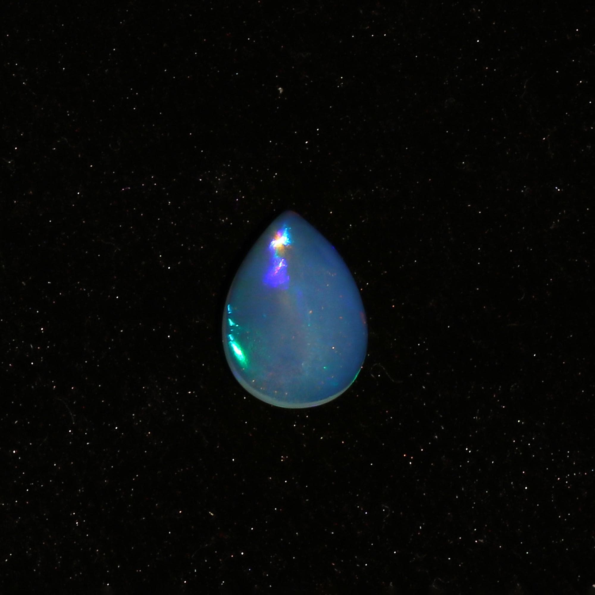 Ethiopian Fire Opal Cabochon: Pear Shape Gemstone for Jewelry - 3.4ct