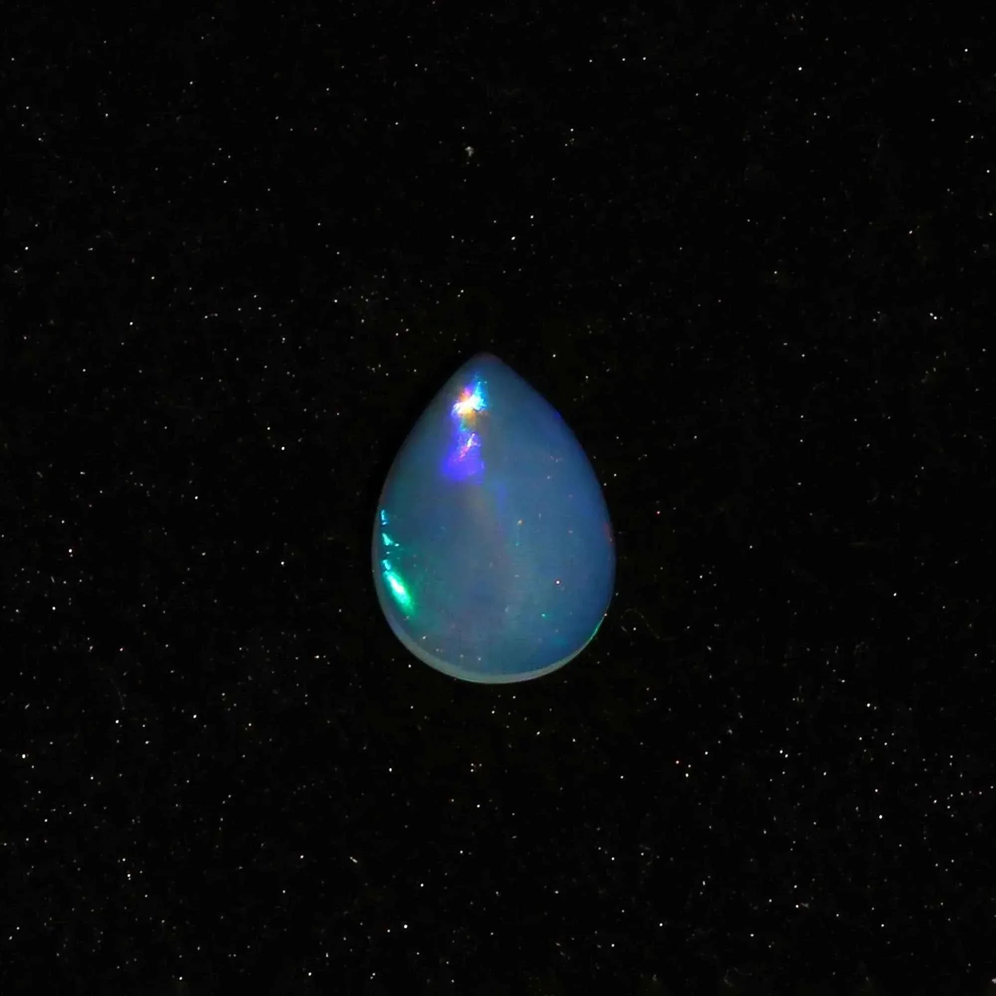 Ethiopian Fire Opal Cabochon Pear Shape Gemstone 3.4ct for Jewelry Making loose gemstones