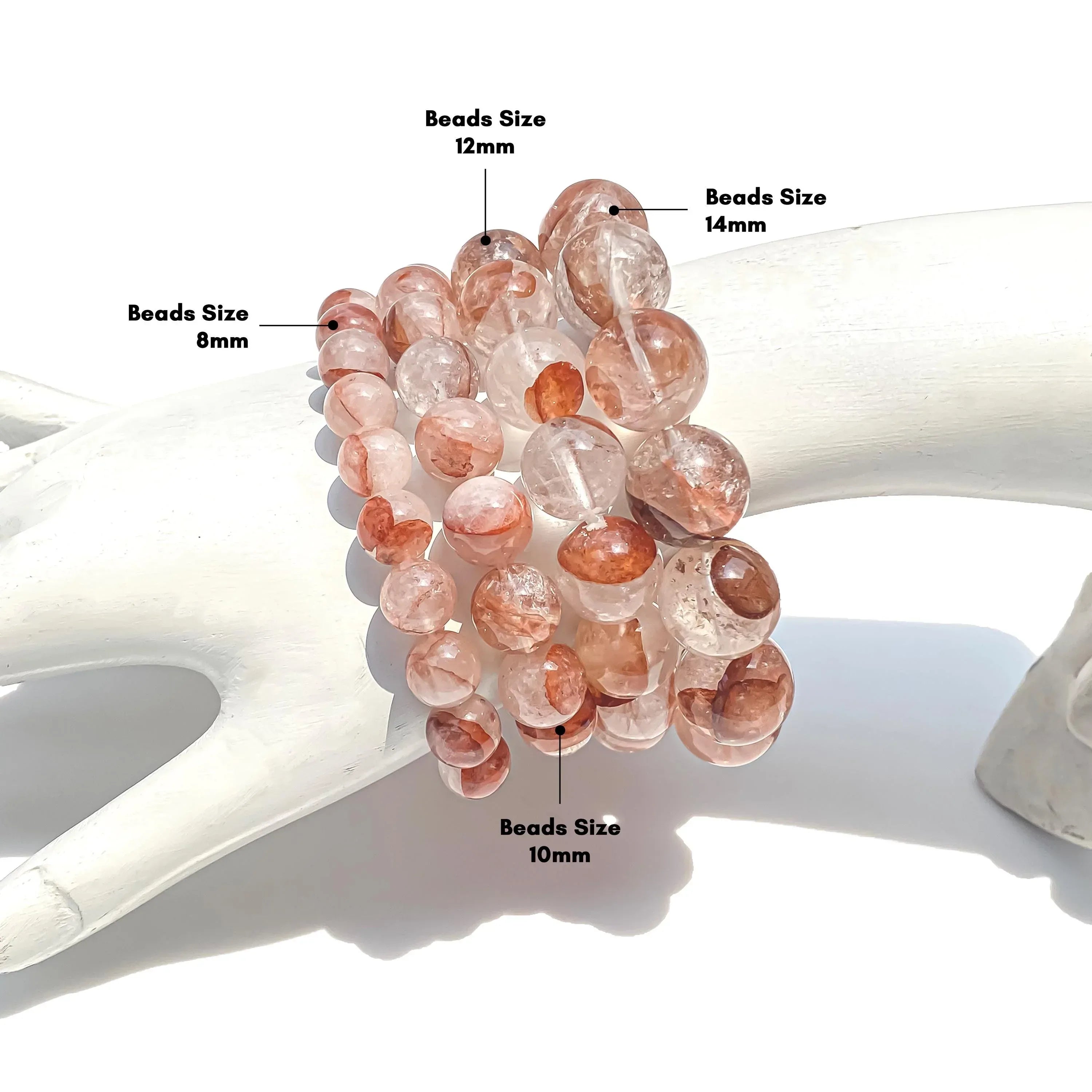 Himalayan Pink Quartz Bracelet: Grade AAA+ Gemstone, Stretch Style Himalayan Quartz Bracelets