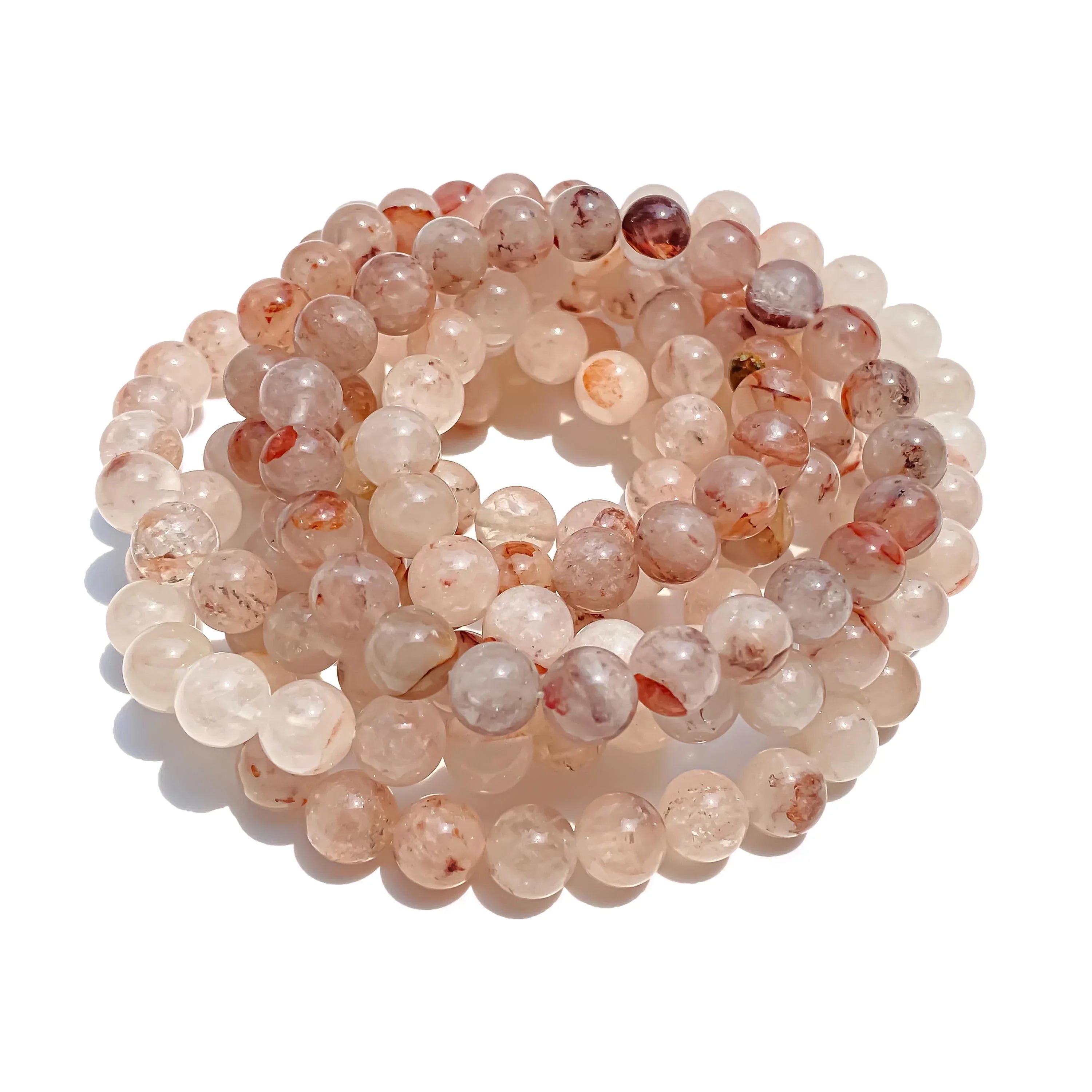 Himalayan Pink Quartz Bracelet: Natural Crystal Healing Jewelry - Himalya Quartz