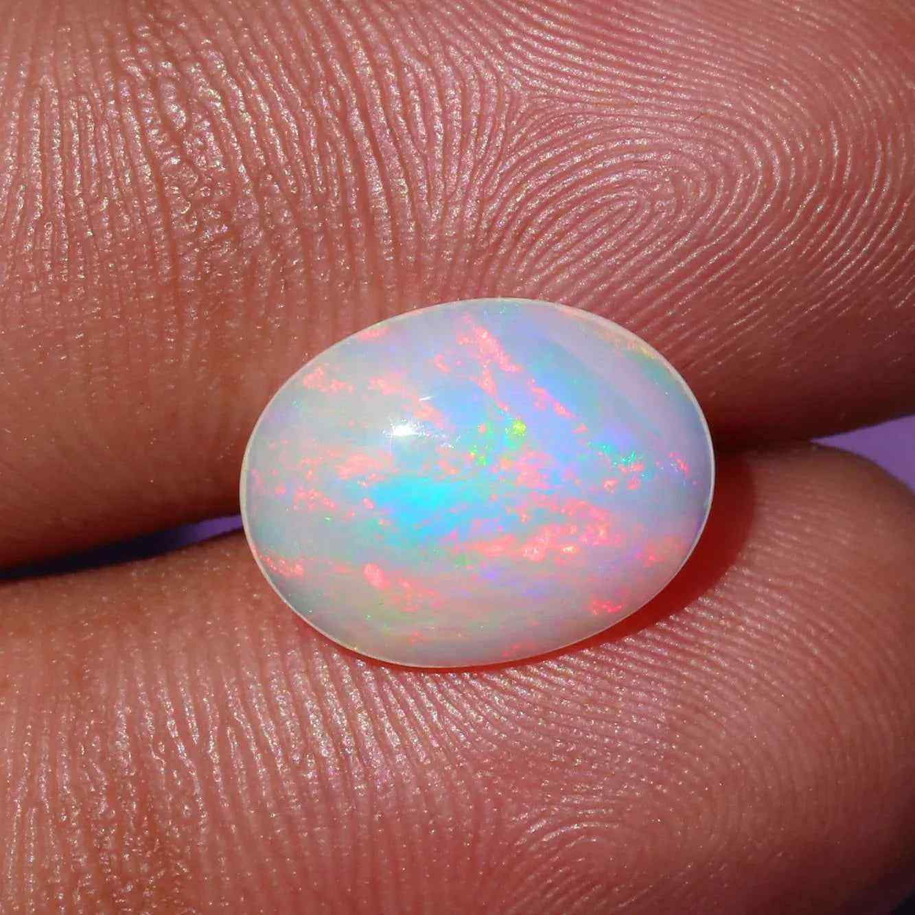 Ethiopian Welo Opal Cabochon: 2.6 Carat Oval Gemstone for Jewelry Loose Gemstones