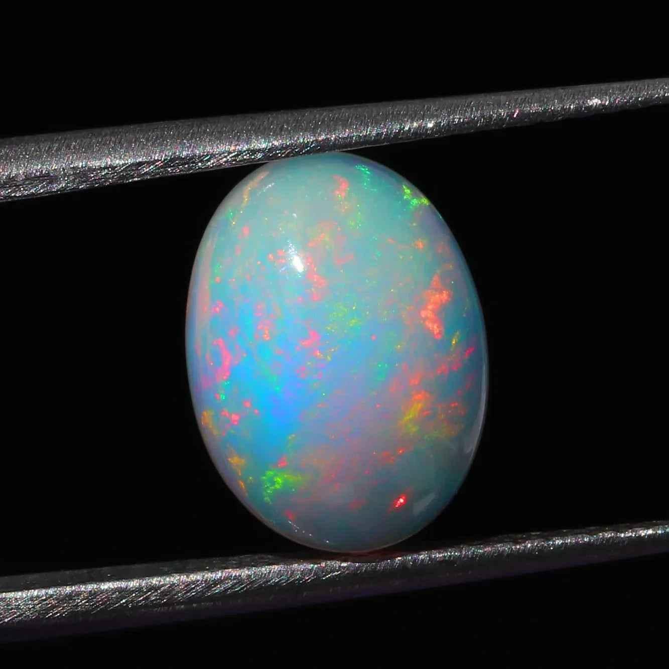 Ethiopian Opal Cabochon 2.66 ct - Multi-Fire Gemstone 9x12mm for Jewelry Making loose gemstones