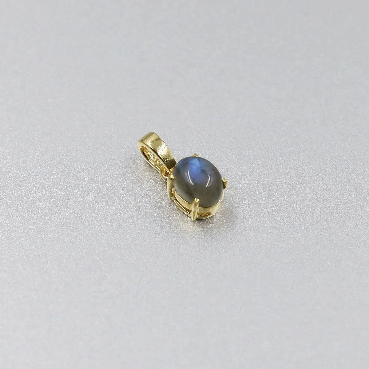 Blue Flash Labradorite Necklace: 925 Sterling Silver Teardrop Pendant