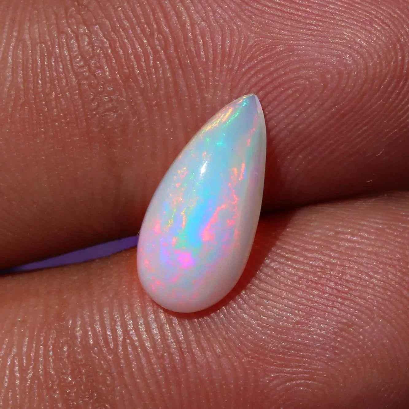 Ethiopian Opal Cabochon: 1.93 Carat Pear-Shaped Gemstone Loose Gemstones