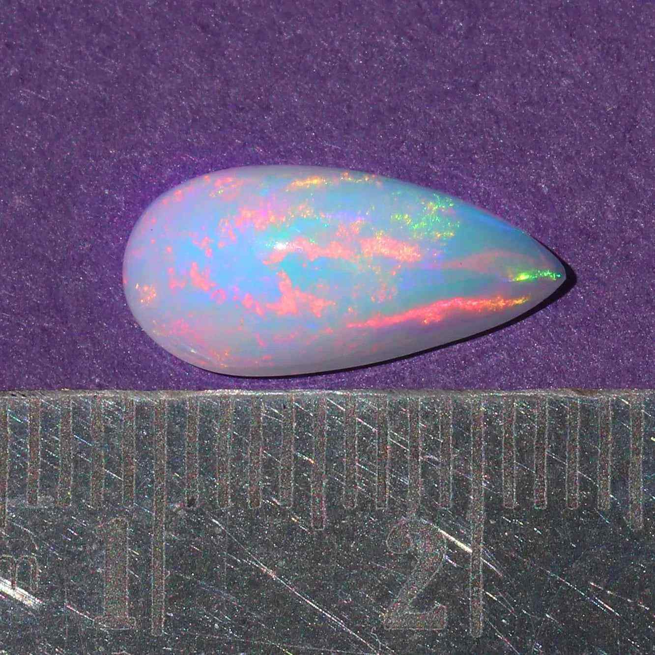 Ethiopian Opal Cabochon: 1.93 Carat Pear-Shaped Gemstone Loose Gemstones