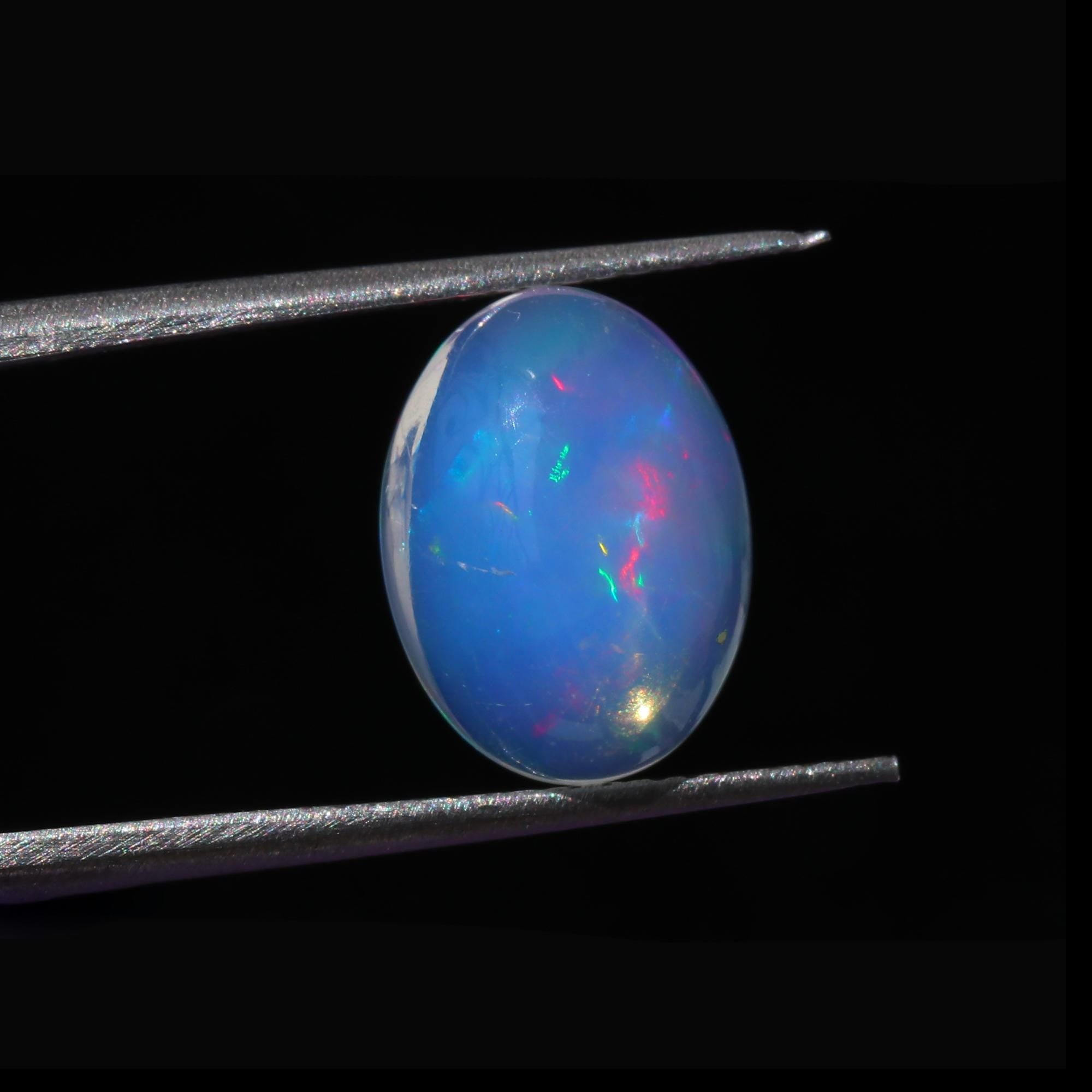 Ethiopian Opal Cabochon: 2.96ct Rainbow Fire Gemstone, 10x14mm