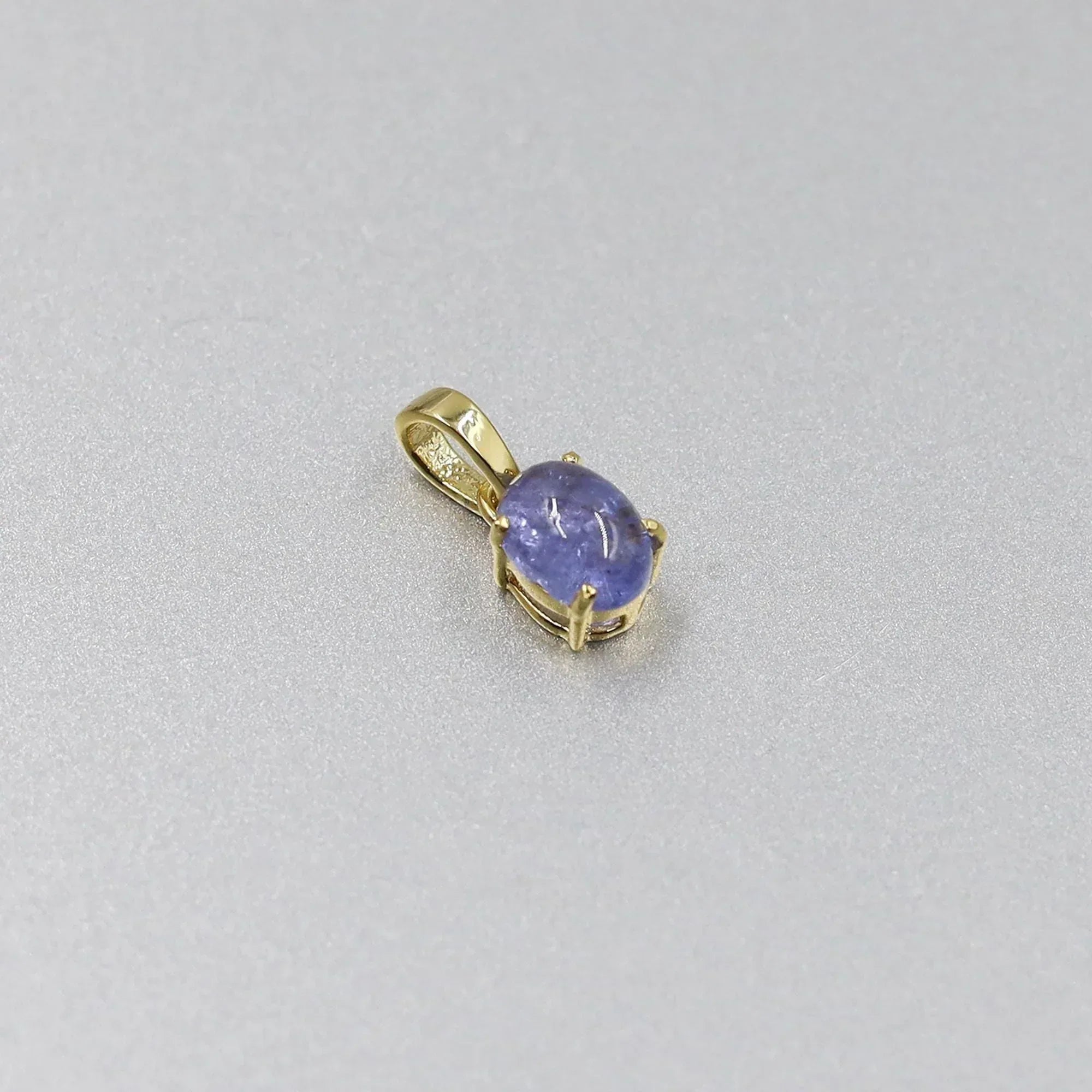 Natural Blue Tanzanite 925 Silver Pendant: Handmade Dainty Necklace