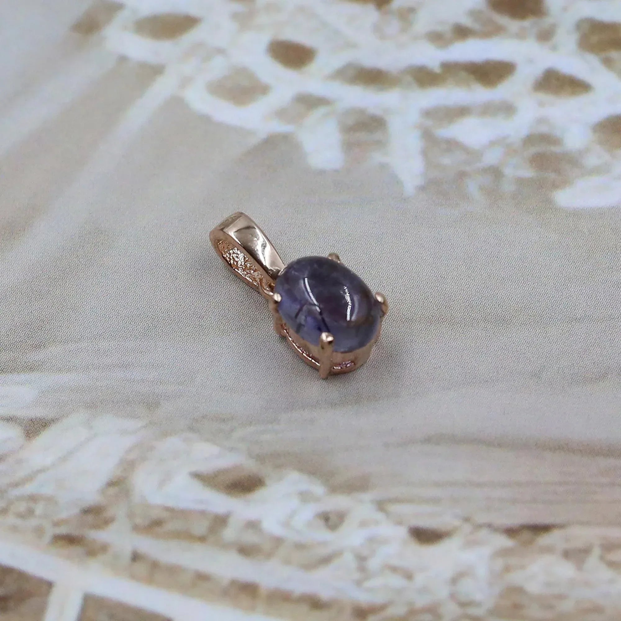 Natural Iolite Pendant: 925 Sterling Silver Gemstone Jewelry