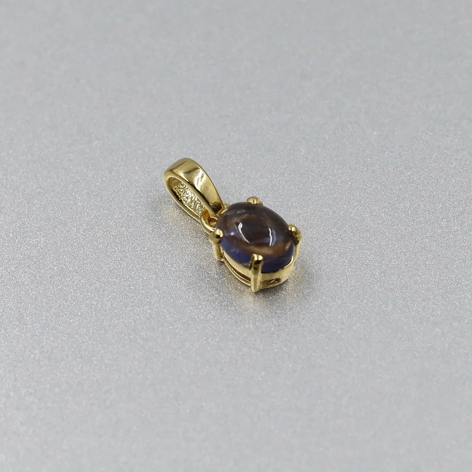 Natural Iolite Pendant: 925 Sterling Silver Gemstone Jewelry