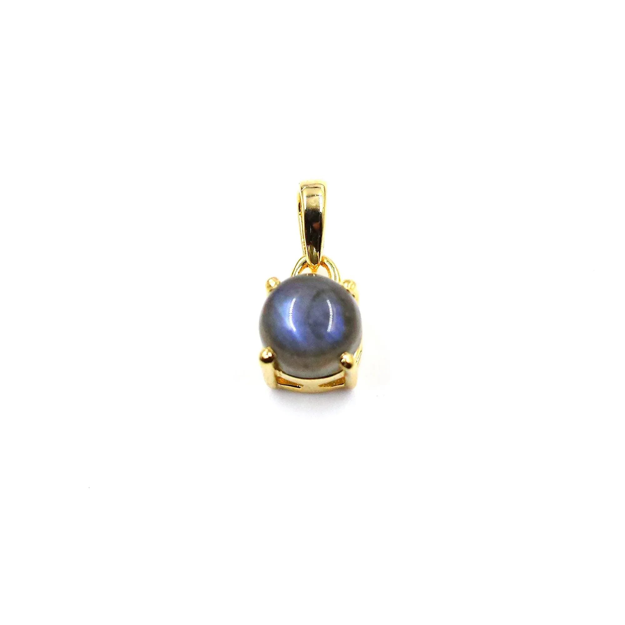 Labradorite Gemstone Pendant: 925 Sterling Silver Dainty Necklace