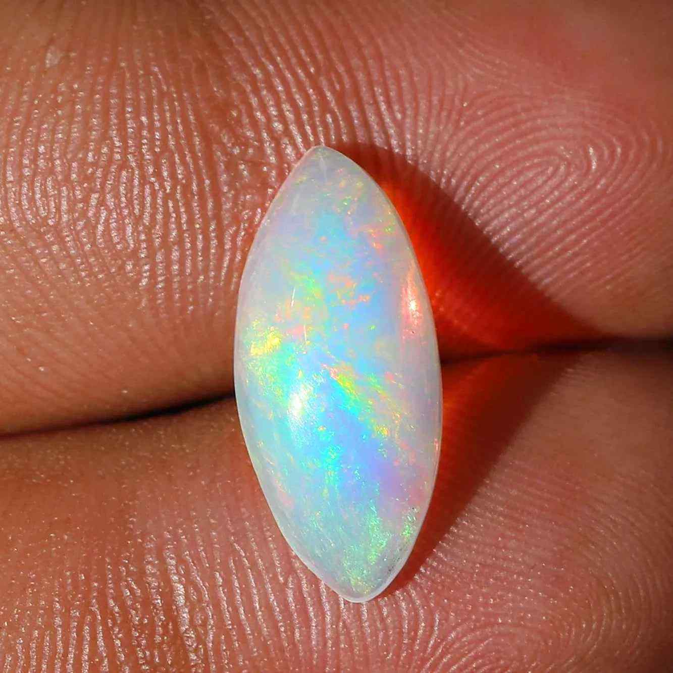 Ethiopian Fire Opal Cabochon: Oval Gemstone for Jewelry Making, 2.1ct Loose Gemstones