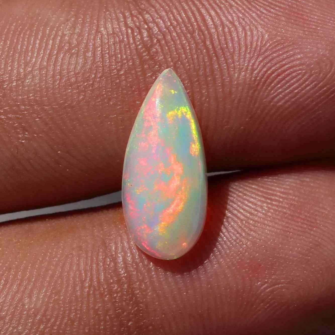Welo Ethiopian Opal Cabochon - 2.4 ct Natural Fire Opal Gemstone Loose Gemstones