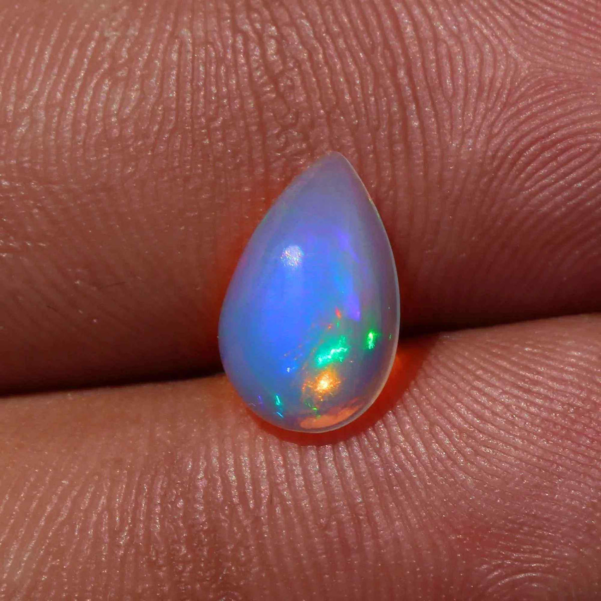 Ethiopian Opal Cabochon 1.45 Carat Pear-Shaped Gemstone for Sale Loose Gemstones