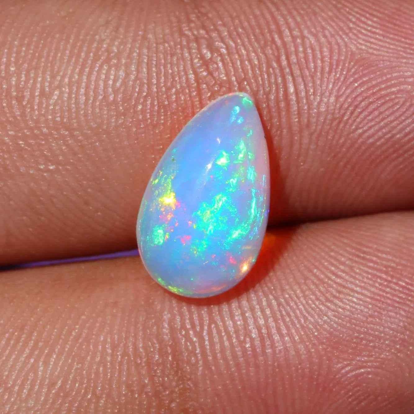 Welo Opal Pear Shape Gemstone - 2.84 cts Ethiopian Cabochon loose gemstones