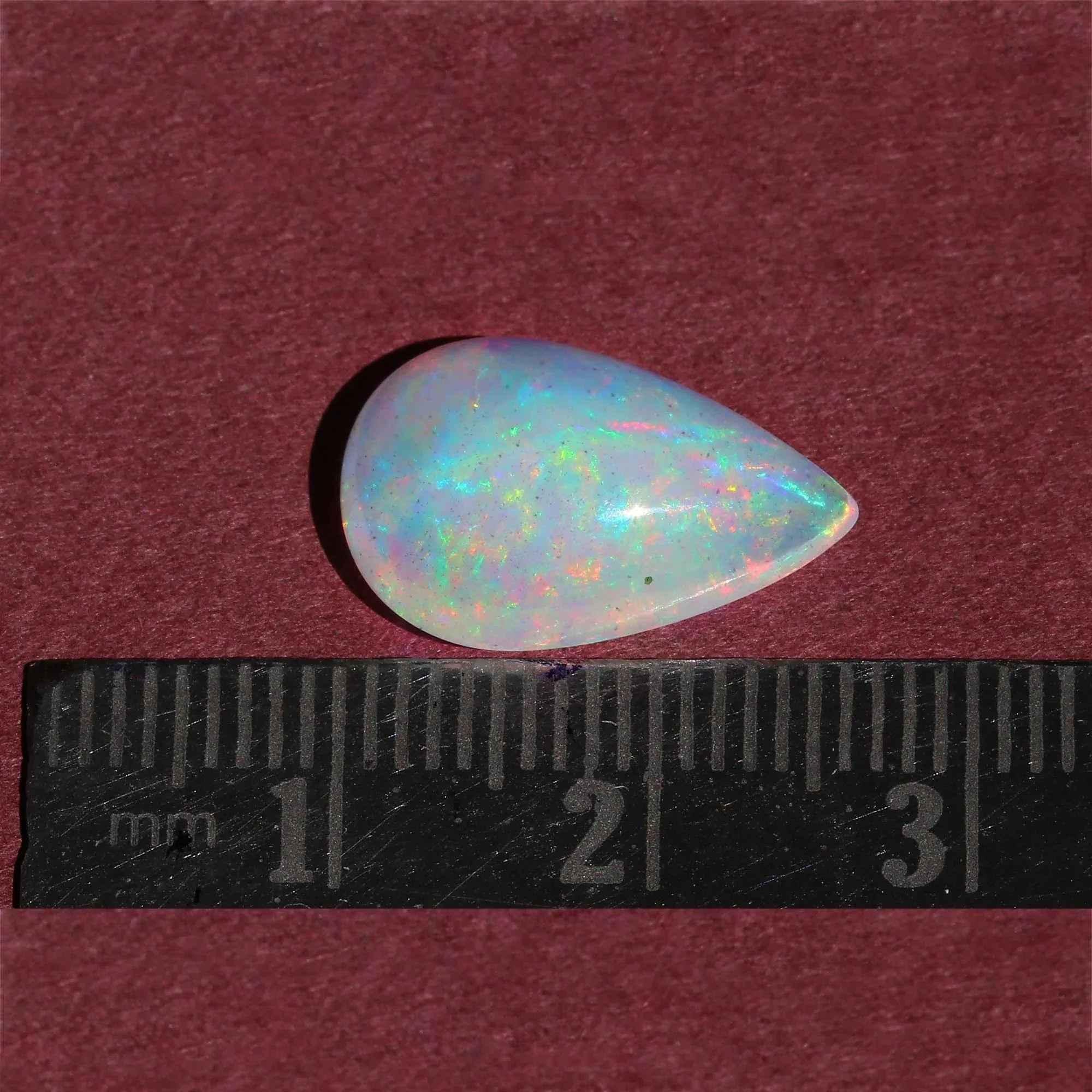 4.25 Carat Ethiopian Fire Opal Cabochon Pear Gemstone for Fine Jewelry loose gemstones