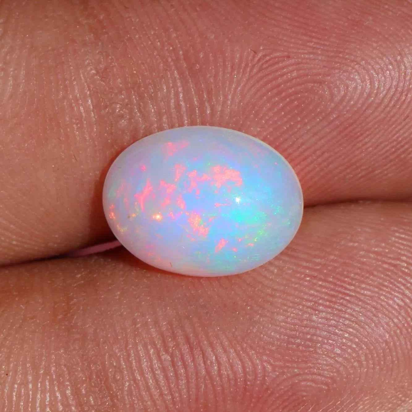 2.36 Carat Oval Ethiopian Fire Opal Cabochon - Stunning October Birthstone Gemstone loose gemstones