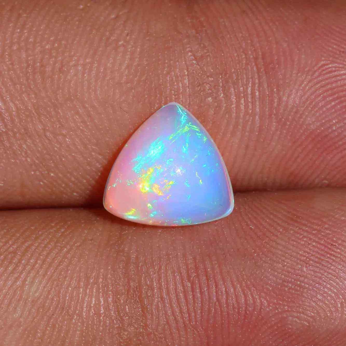 2.39 Carat Ethiopian Fire Opal Trillion Cabochon - Loose Gemstone Loose Gemstones