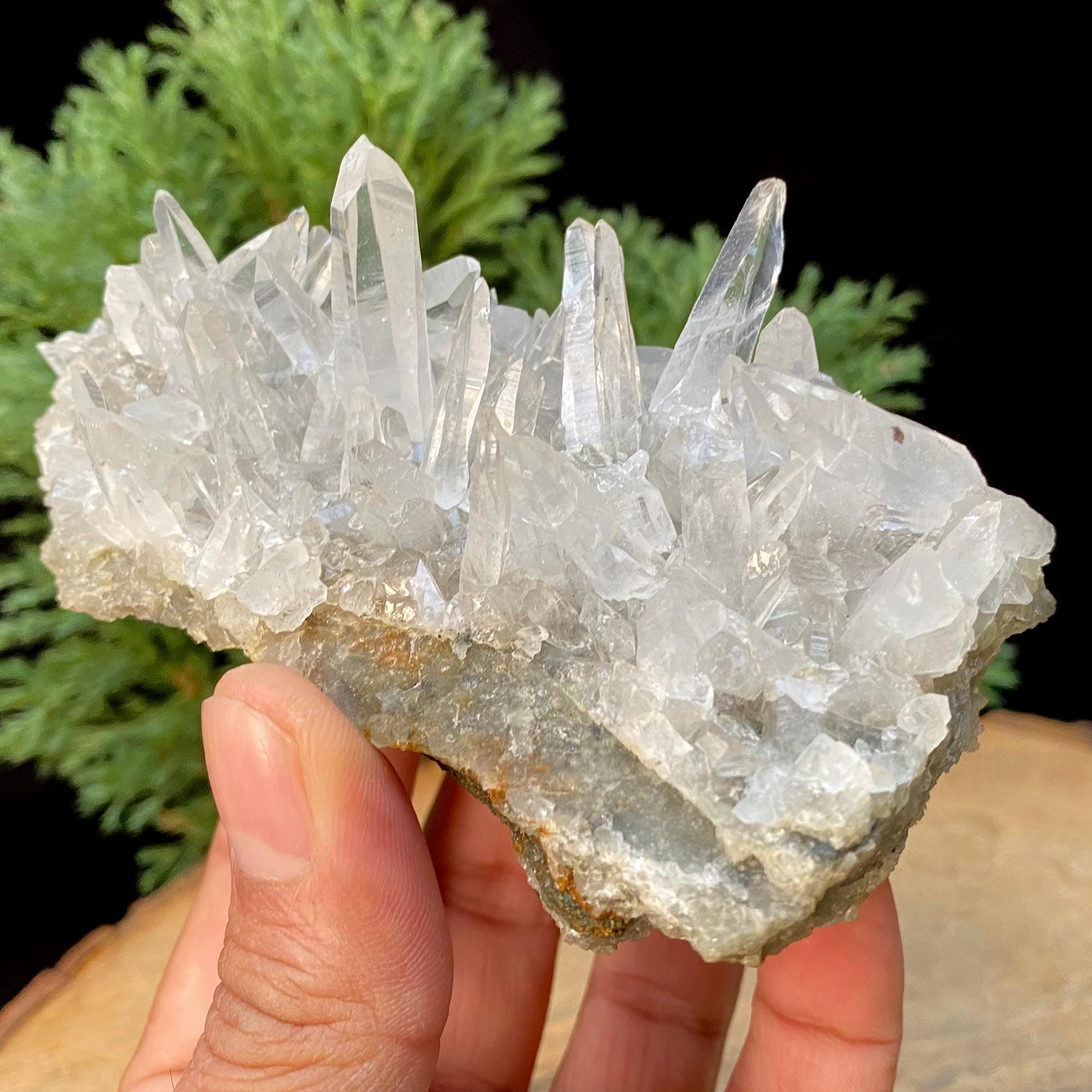 Himalayan Green Phantom Quartz Cluster: Raw Crystal Healing Stone (355gm)