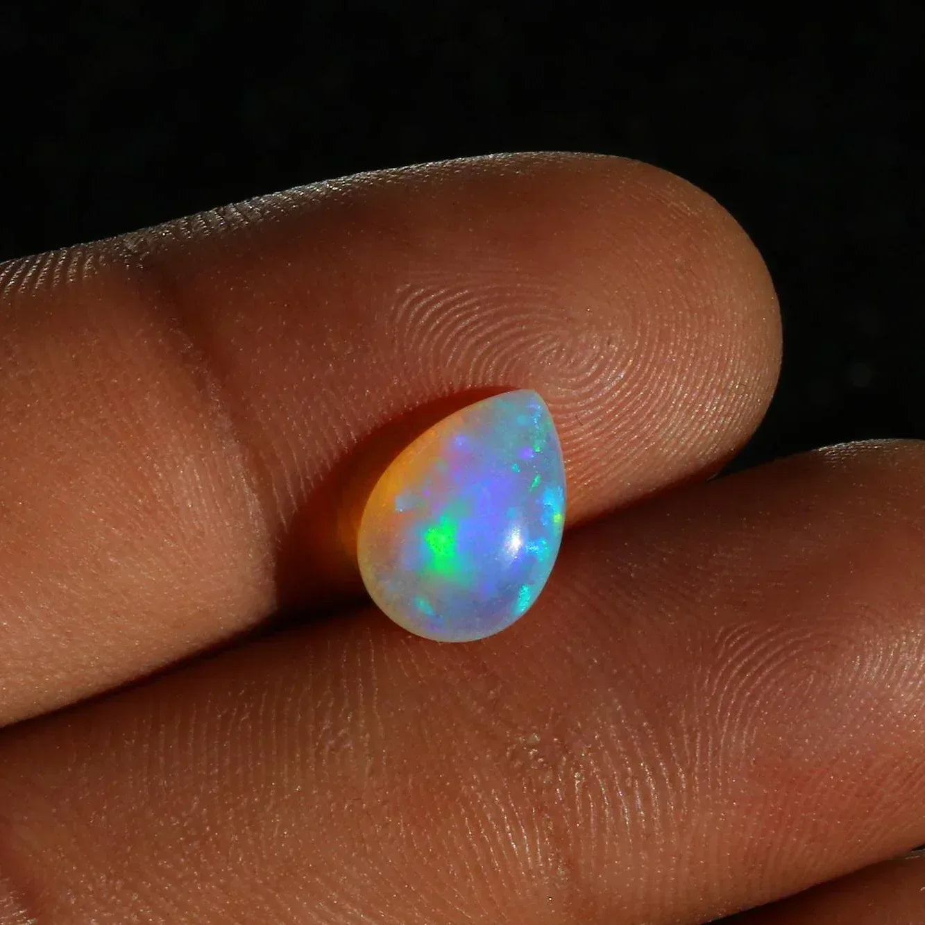Ethiopian Welo Opal Cabochon: 1.63 Ct Polished Gemstone, 8x11mm loose gemstones